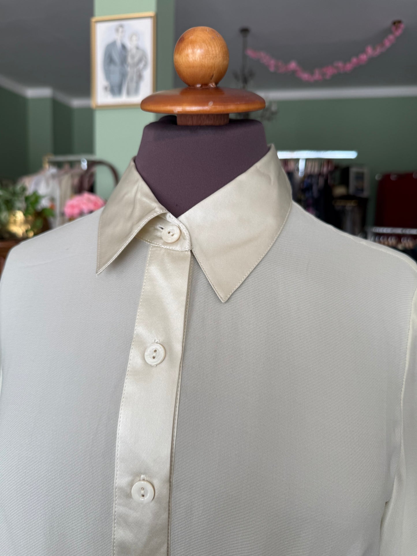 Camicia in crepe avorio - TG. 40/42