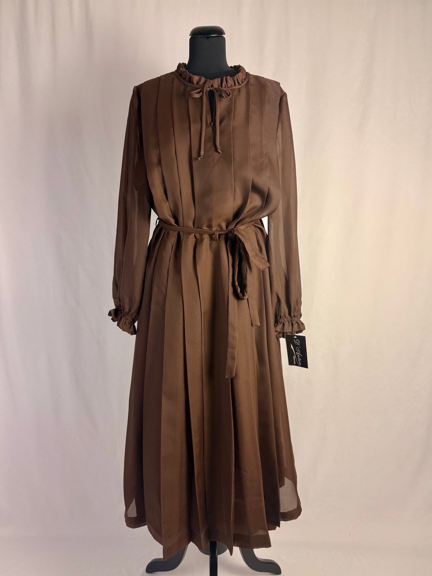 Abito anni ‘60 color cioccolato - TG. 54 circa