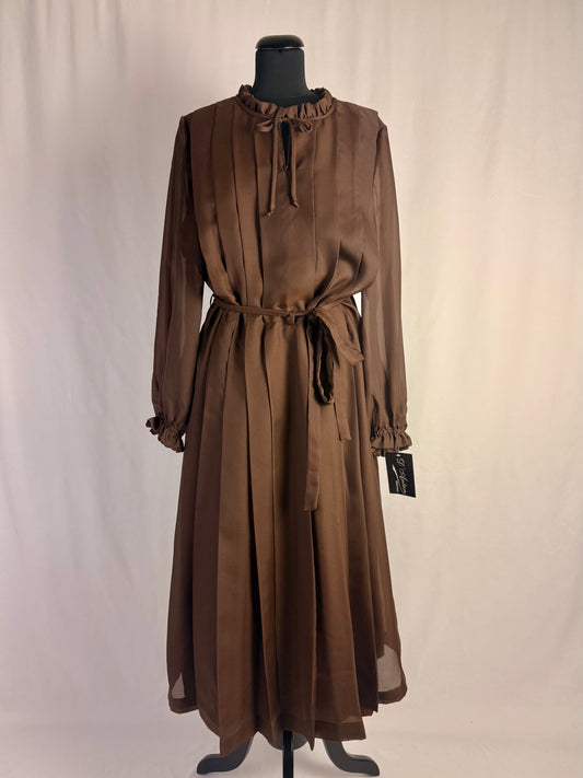 Abito anni ‘60 color cioccolato - TG. 54 circa