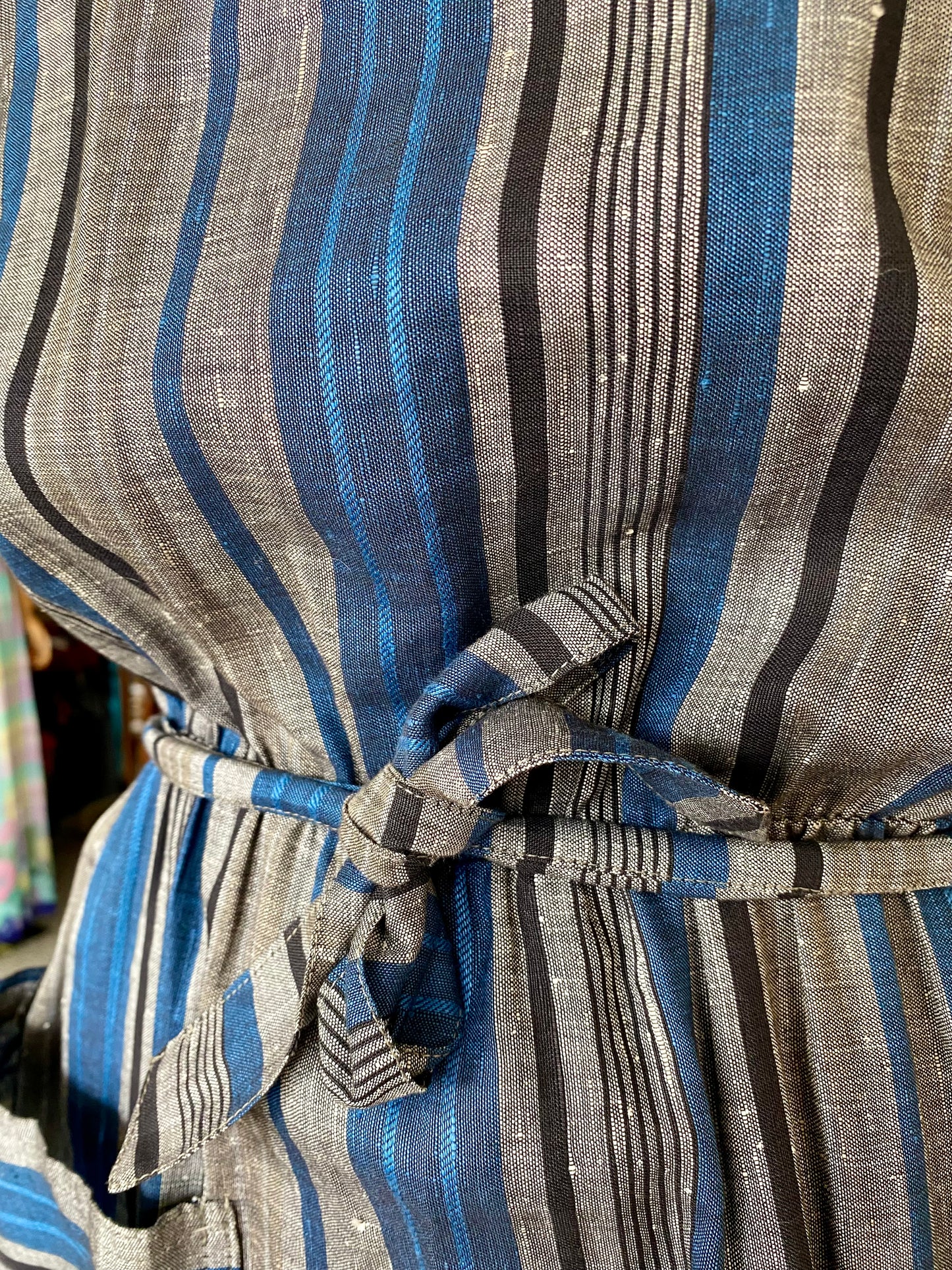 Abito in shantung di seta mosto lino - TG. 42/44