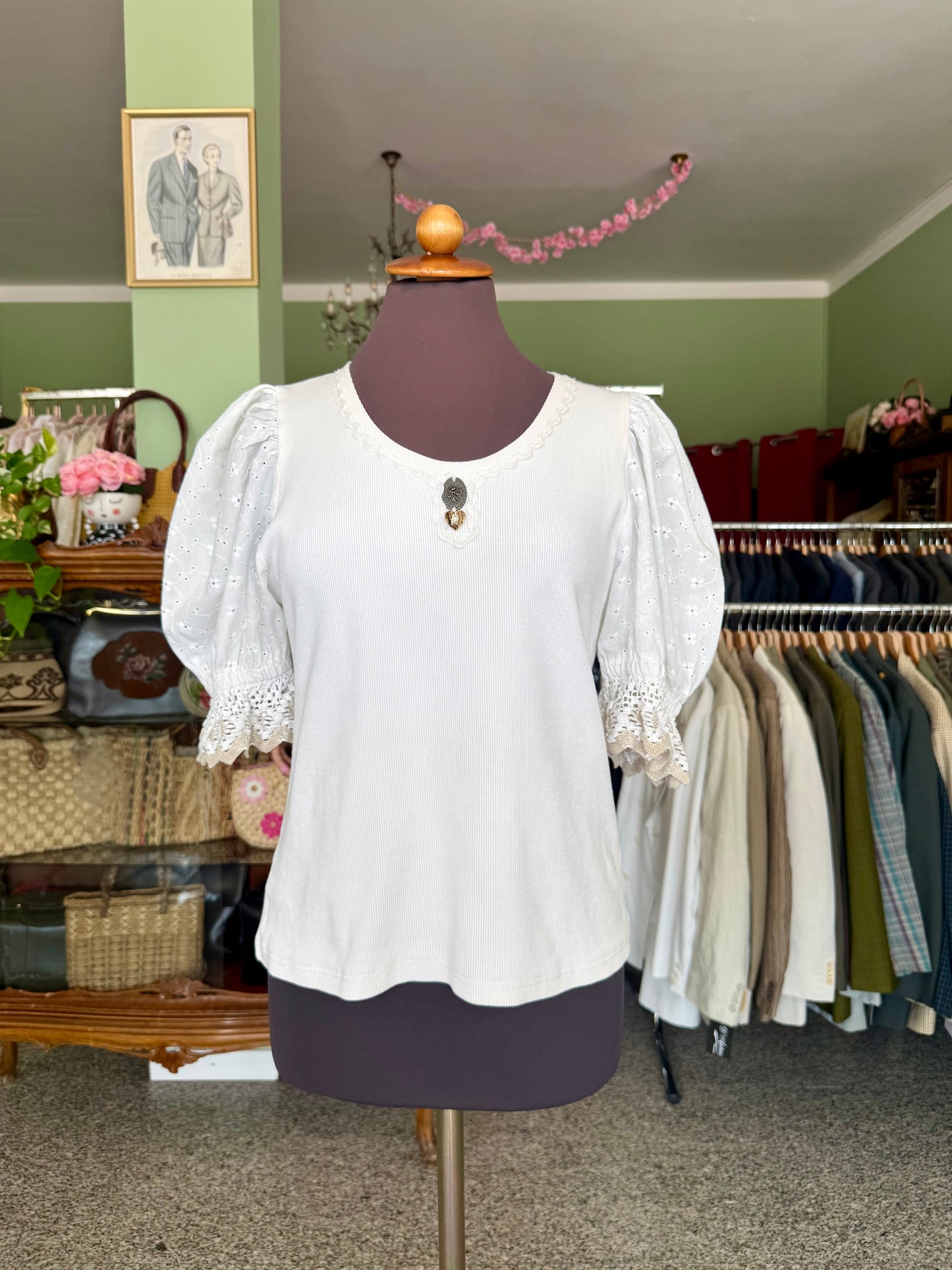 Blusa tirolese in cotone - TG. 44