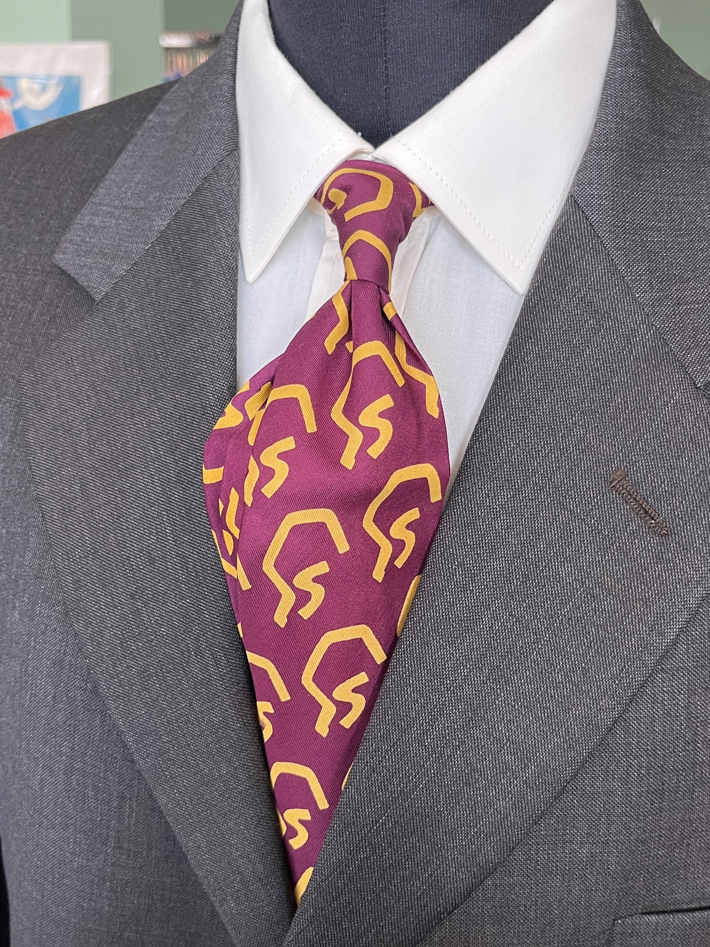 Cravatta swing anni ‘70 borgogna