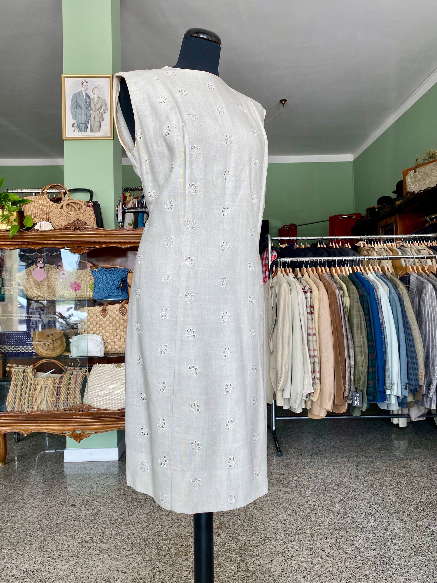 Abito sartoriale anni ’60 – ricamo a corolla - TG. 46 circa