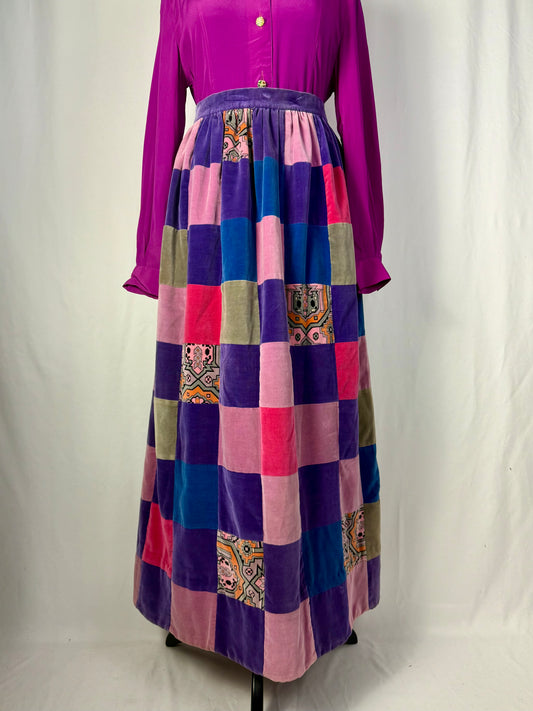 Maxi gonna anni ‘70 in velluto - TG. 44