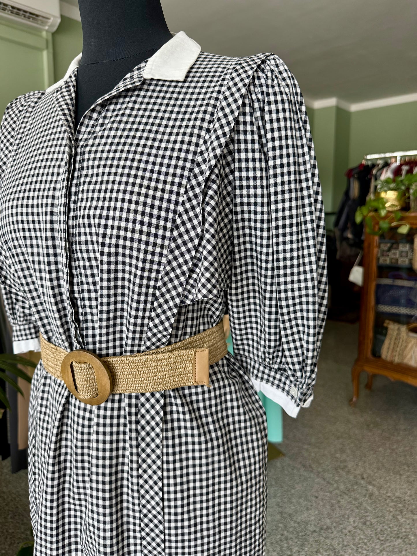 Abito in vichy bianco e nero - TG. 46/48