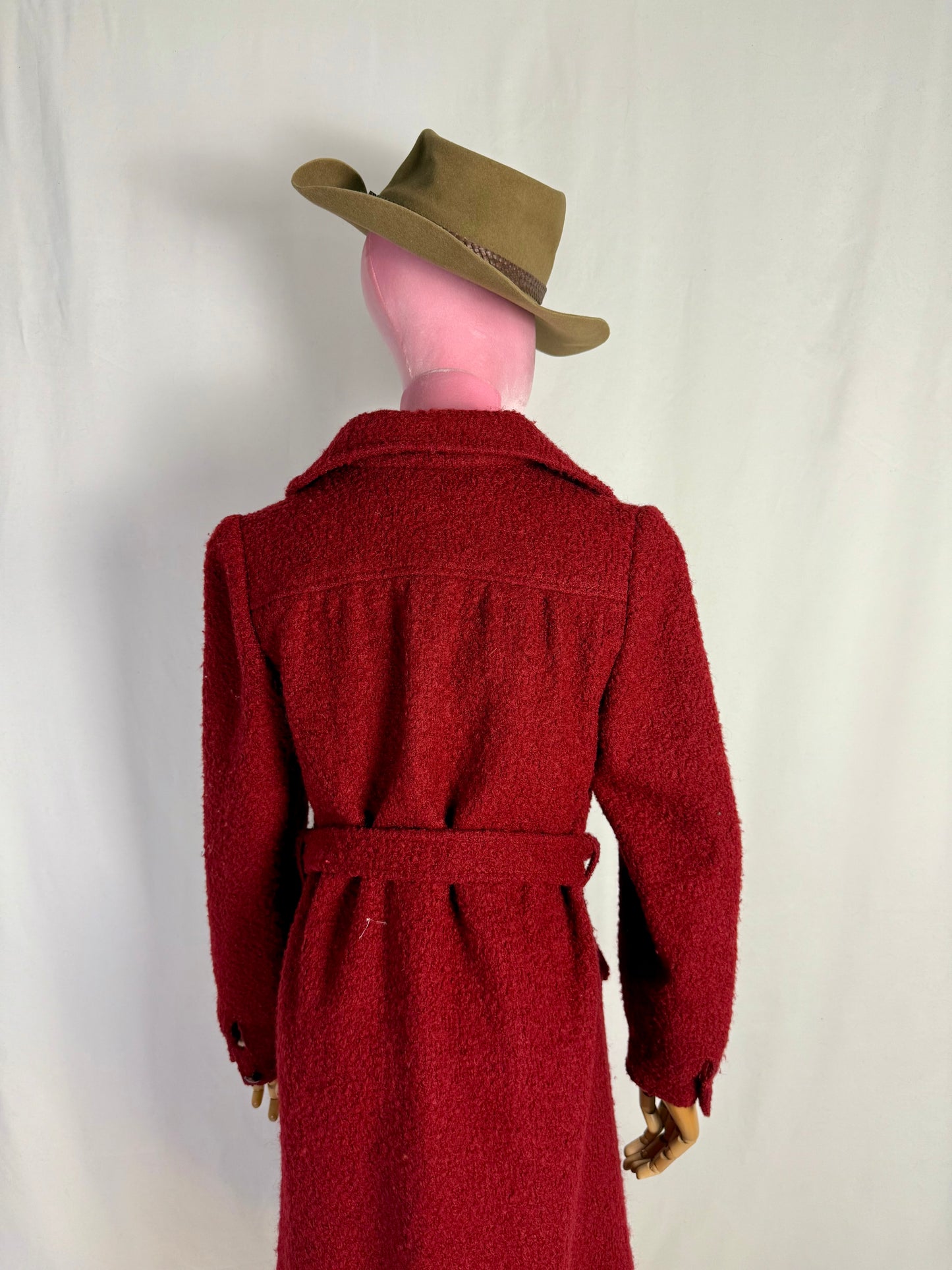 Cappotto anni ‘70 borgogna - TG. 38
