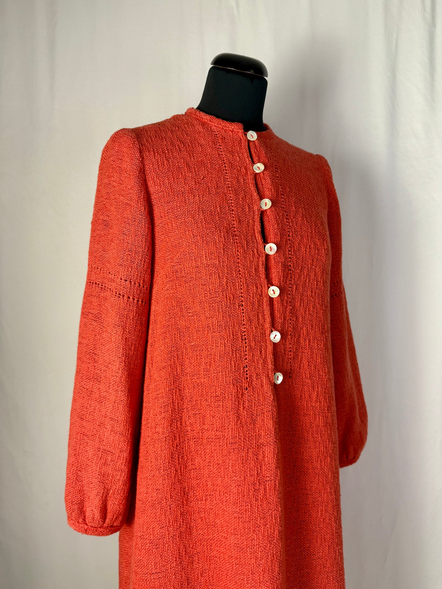 Abito in maglia anni ‘60 color corallo - TG. 42 circa