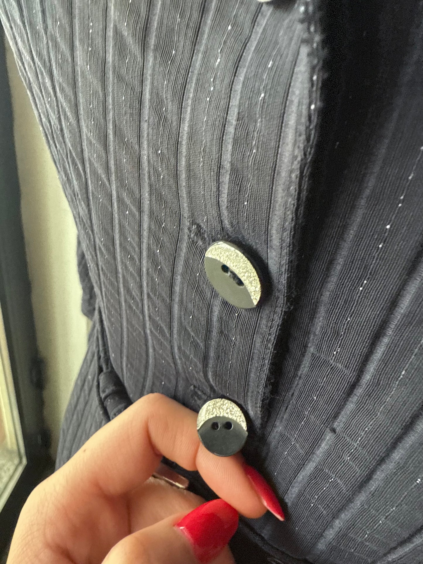 Abito blu navy con riga argento - TG. 46