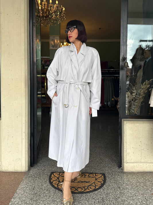 Trench classico colore bianco ghiaccio con cintura - TG. 42 - 48
