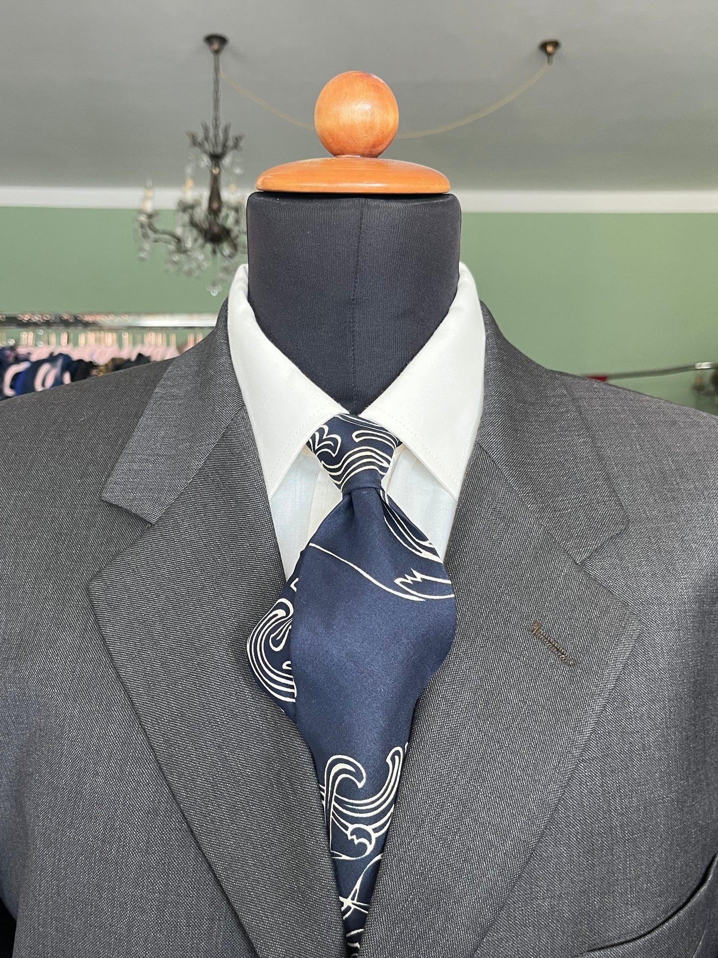 Cravatta swing anni ‘70 blu