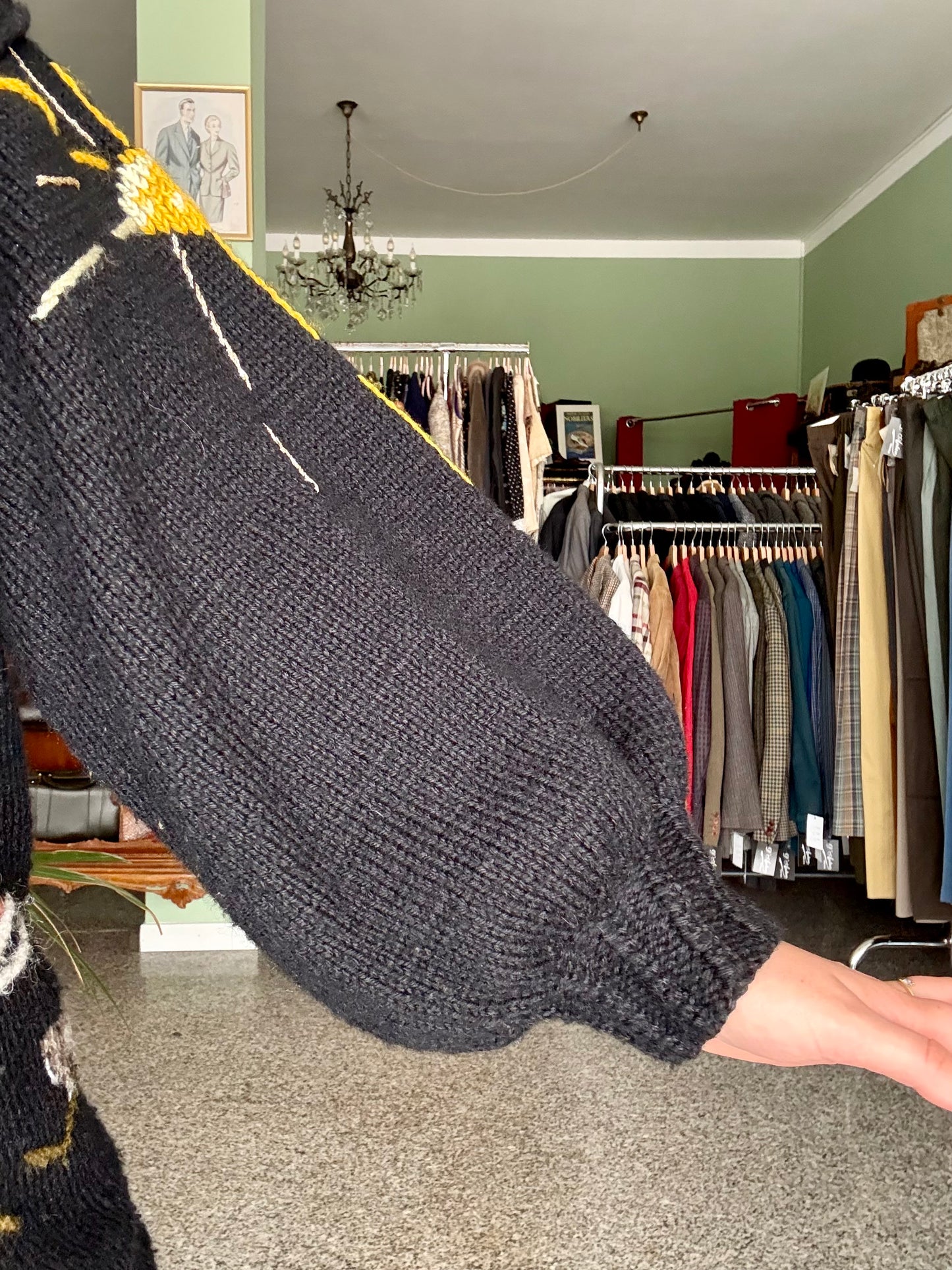 Cardigan tirolese con ricami scene di montagna - TG. 44 circa