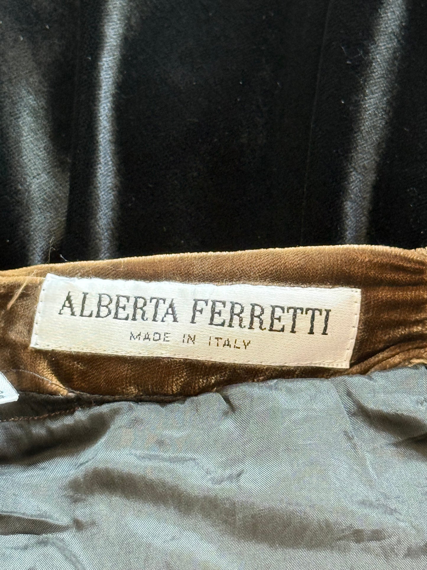 Gonna Alberta Ferretti in velluto di seta  - TG. 44