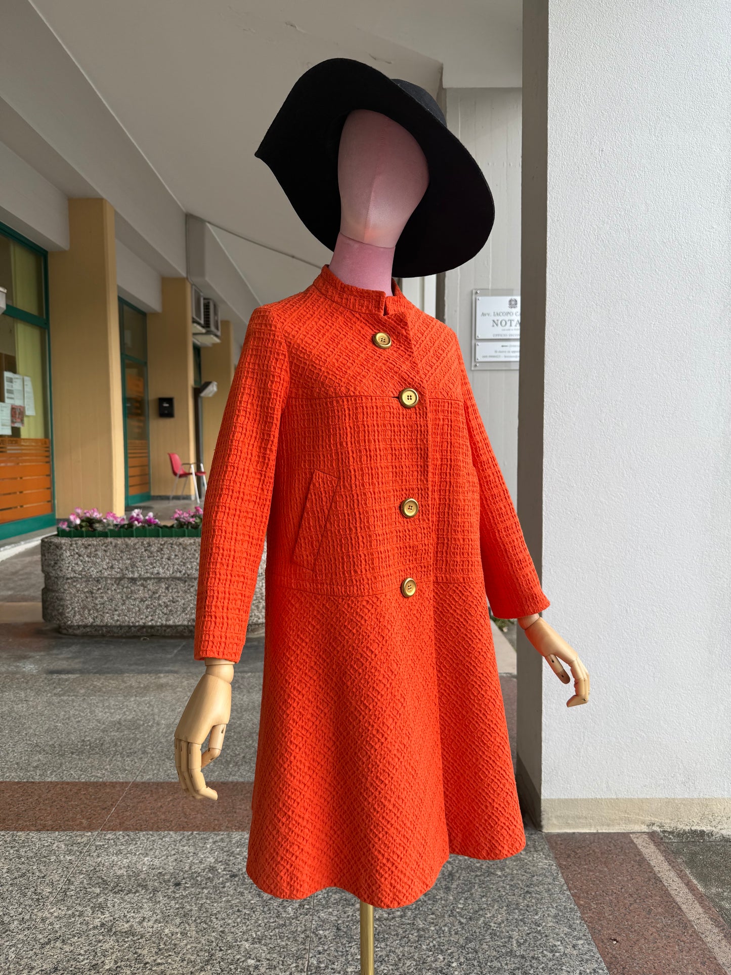 Cappotto anni ‘60 arancione - TG. 40/42
