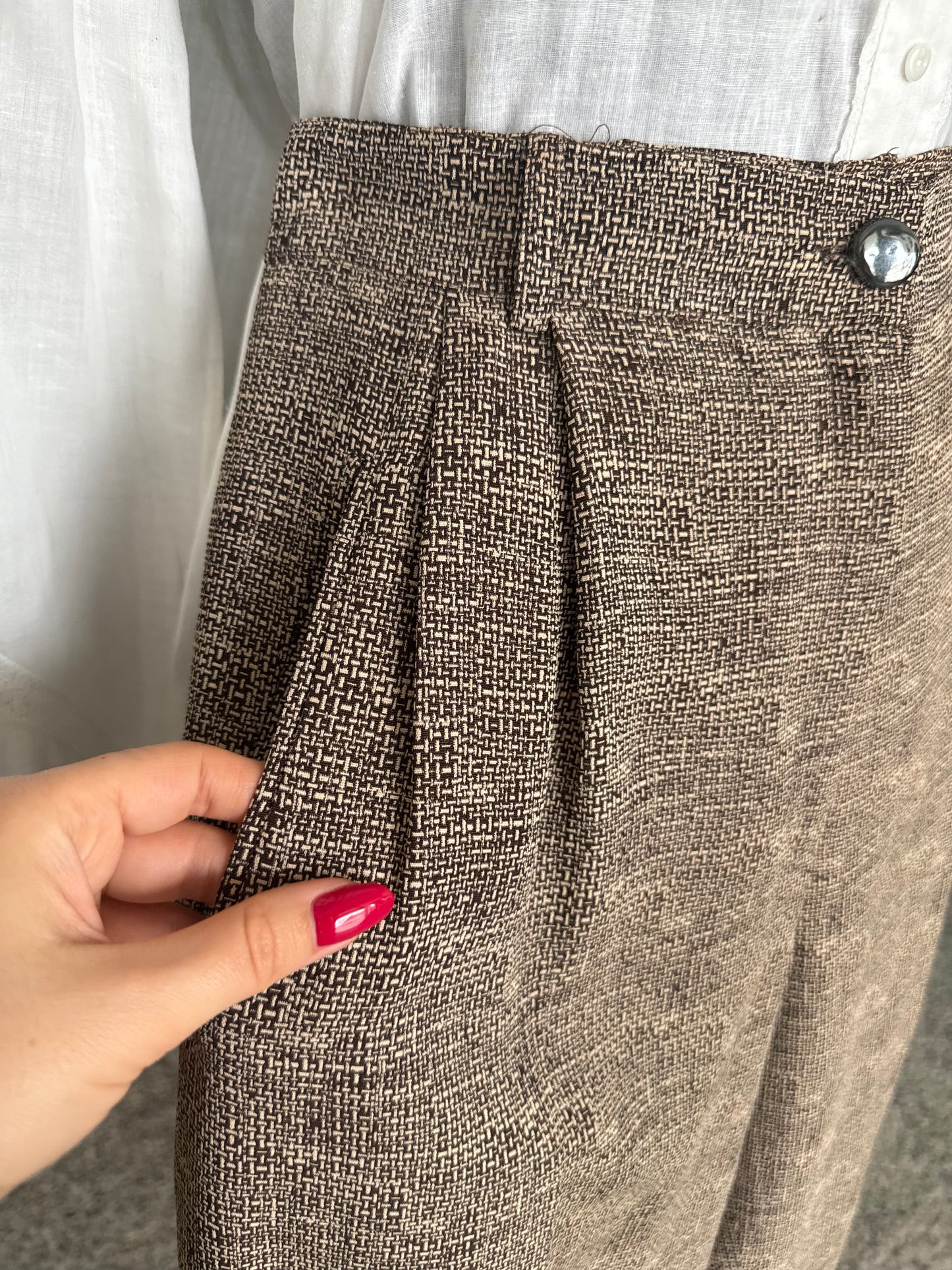 Pantaloni in crepe di lana - TG. 42