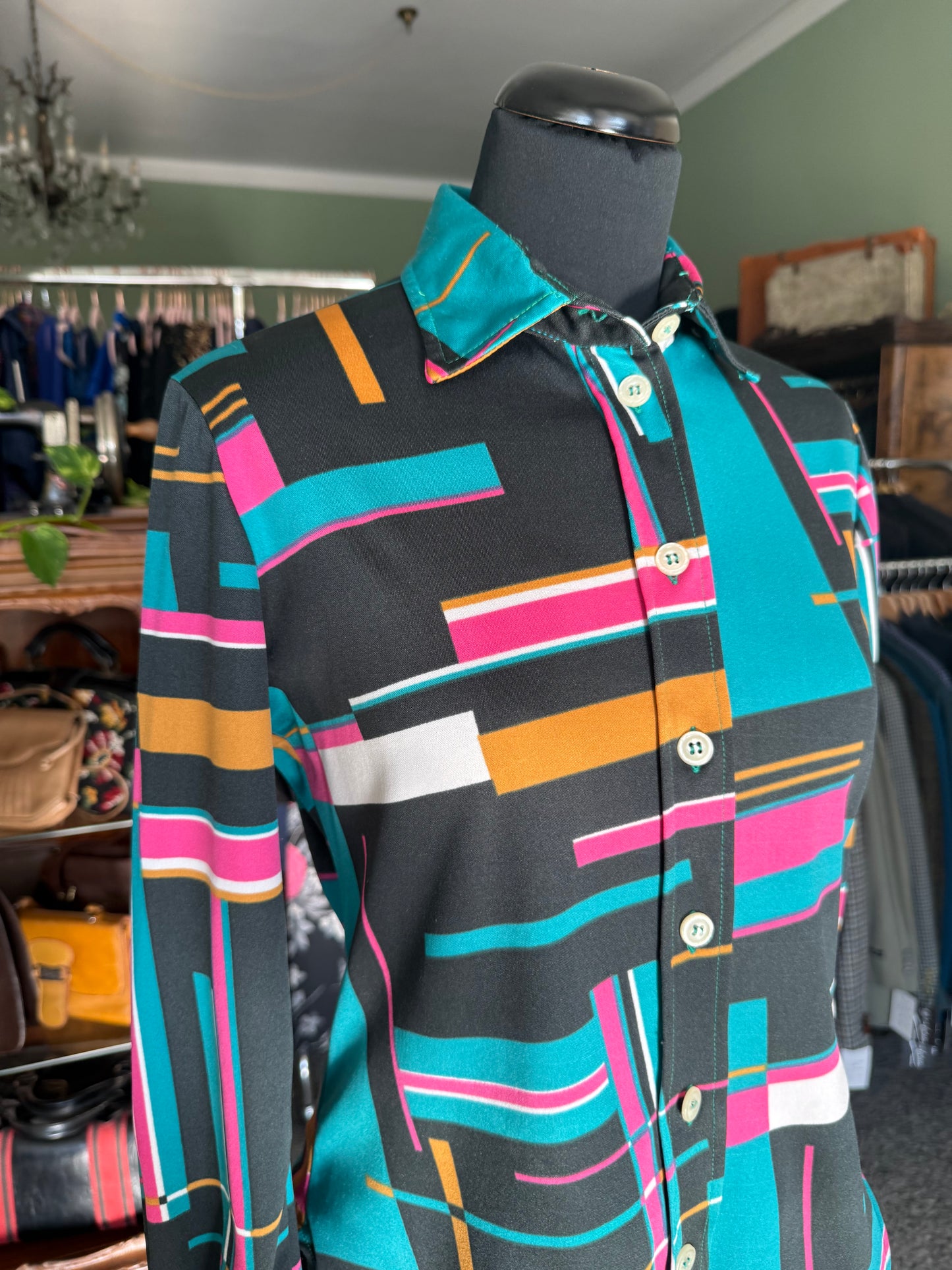 Camicia grafica multicolor anni ‘70 - TG. 42