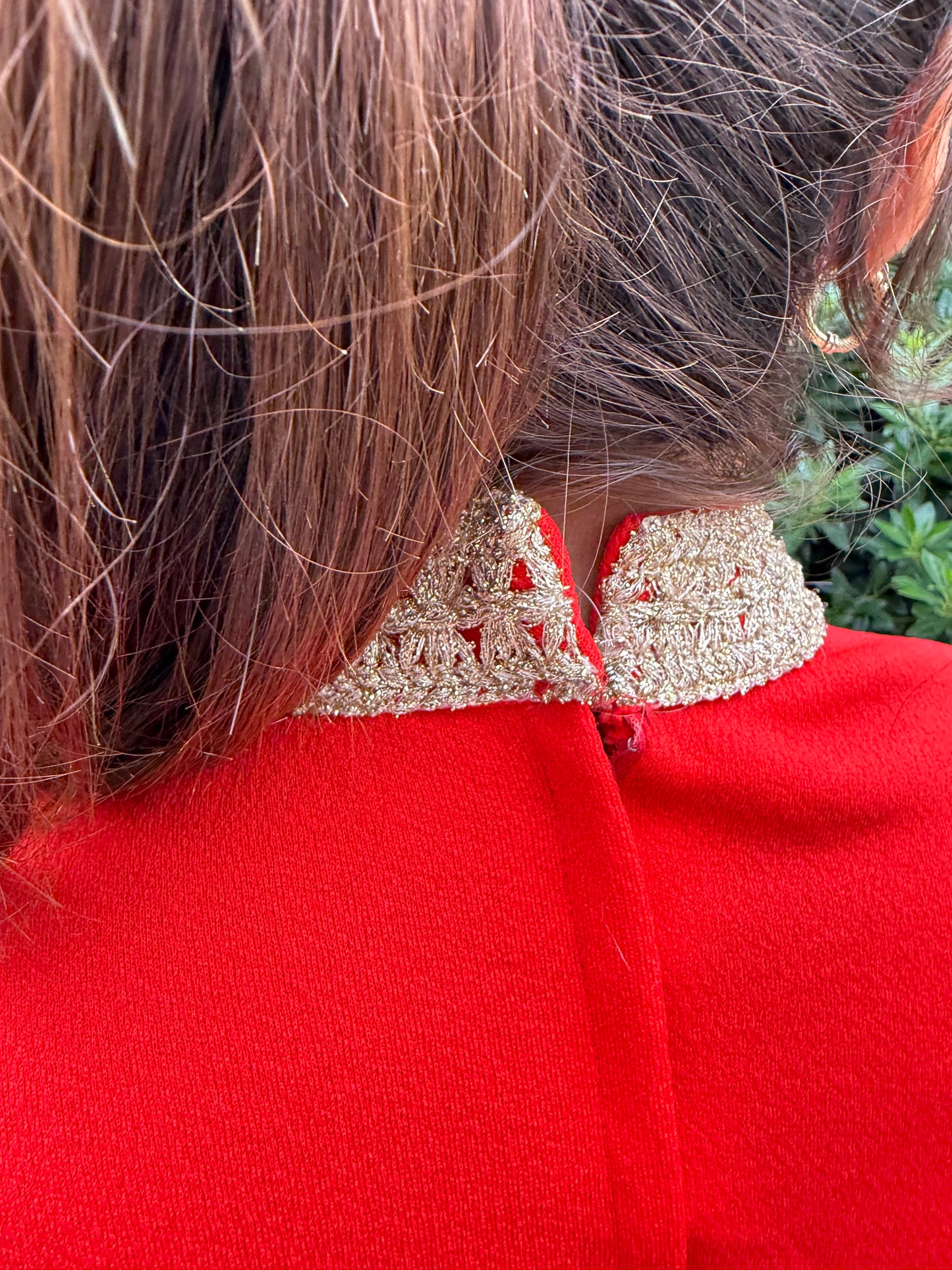 Maxi dress anni ‘70 rosso e oro - TG. 42/44