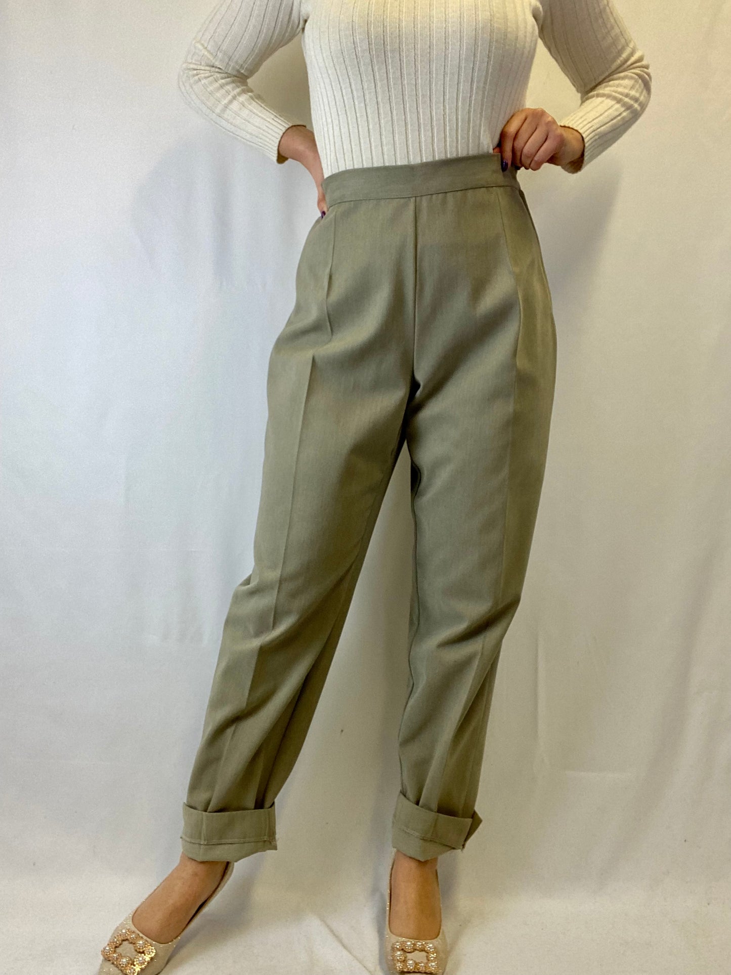 Pantaloni classici tortora- TG. 44/46