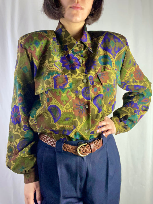 Camicia con stampa astratta - TG. 46