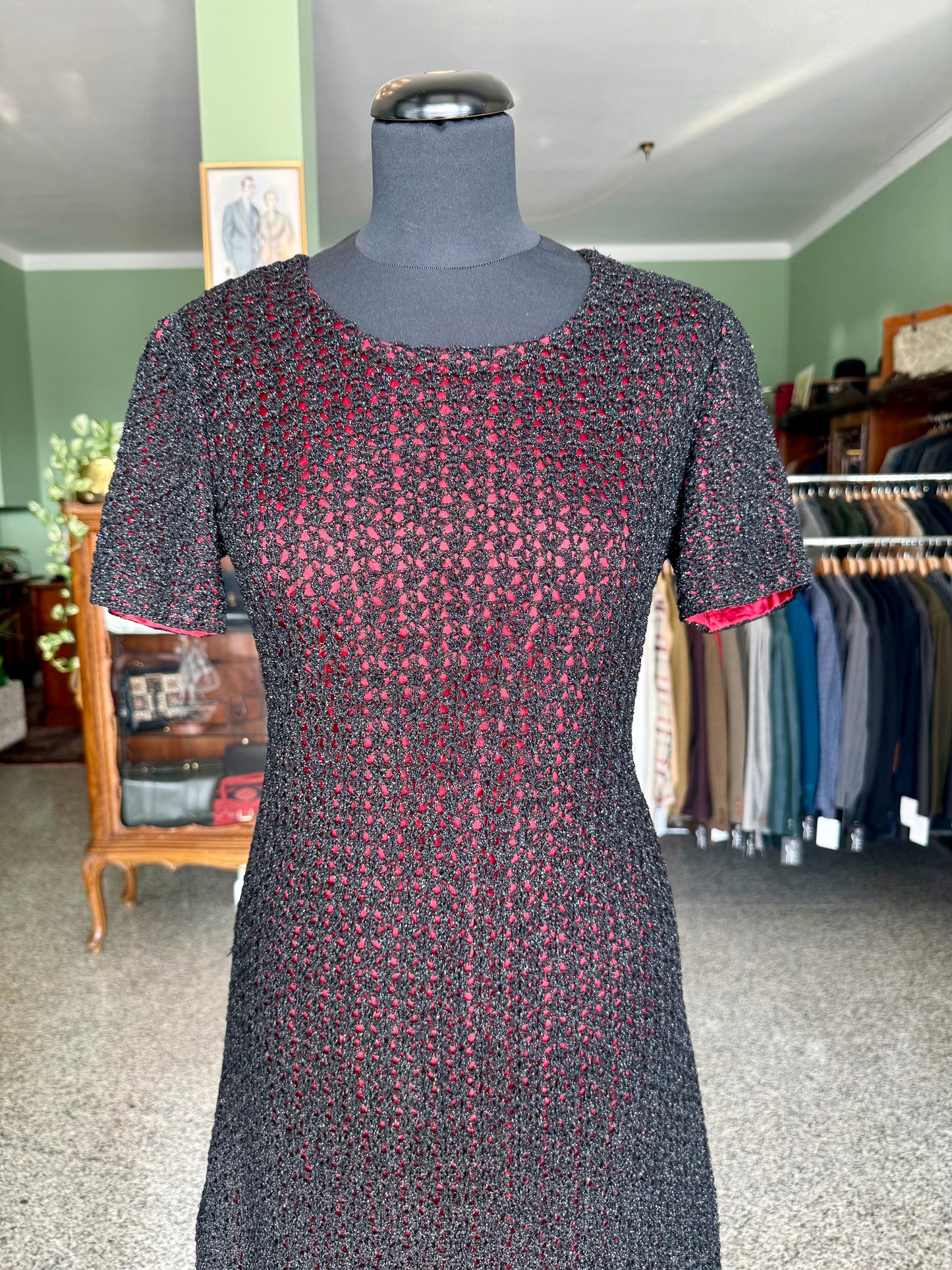 Abito anni ‘60 rosso e nero - TG. 42
