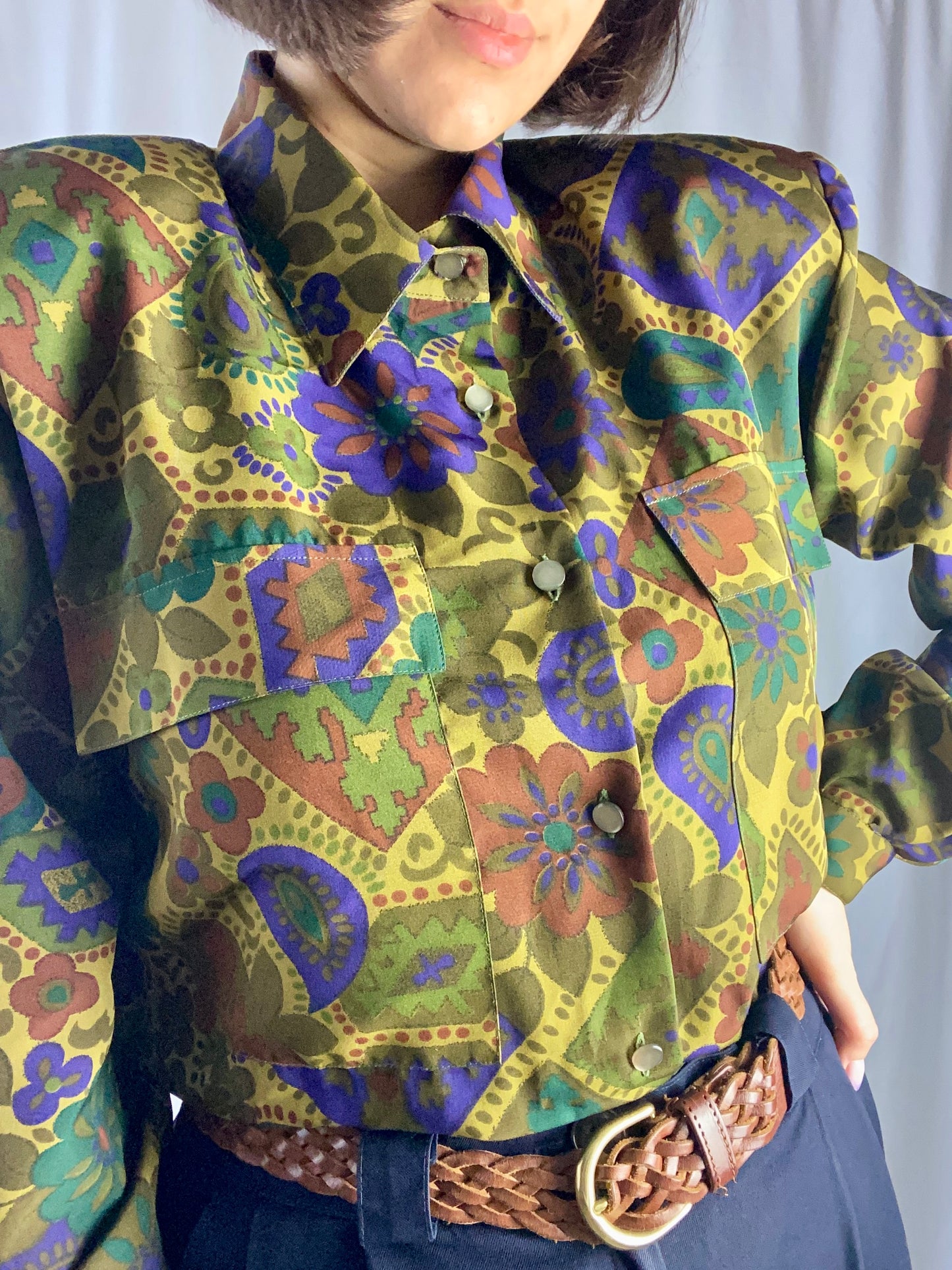 Camicia con stampa astratta - TG. 46