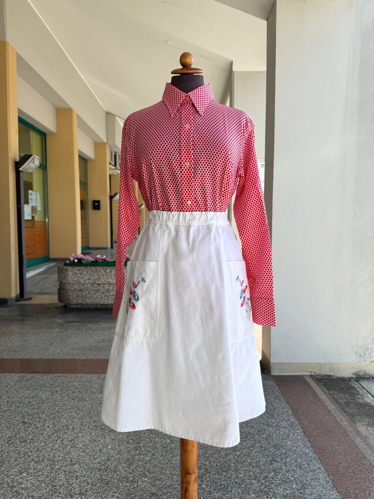 Camicia anni ‘70 a pois - TG. 44