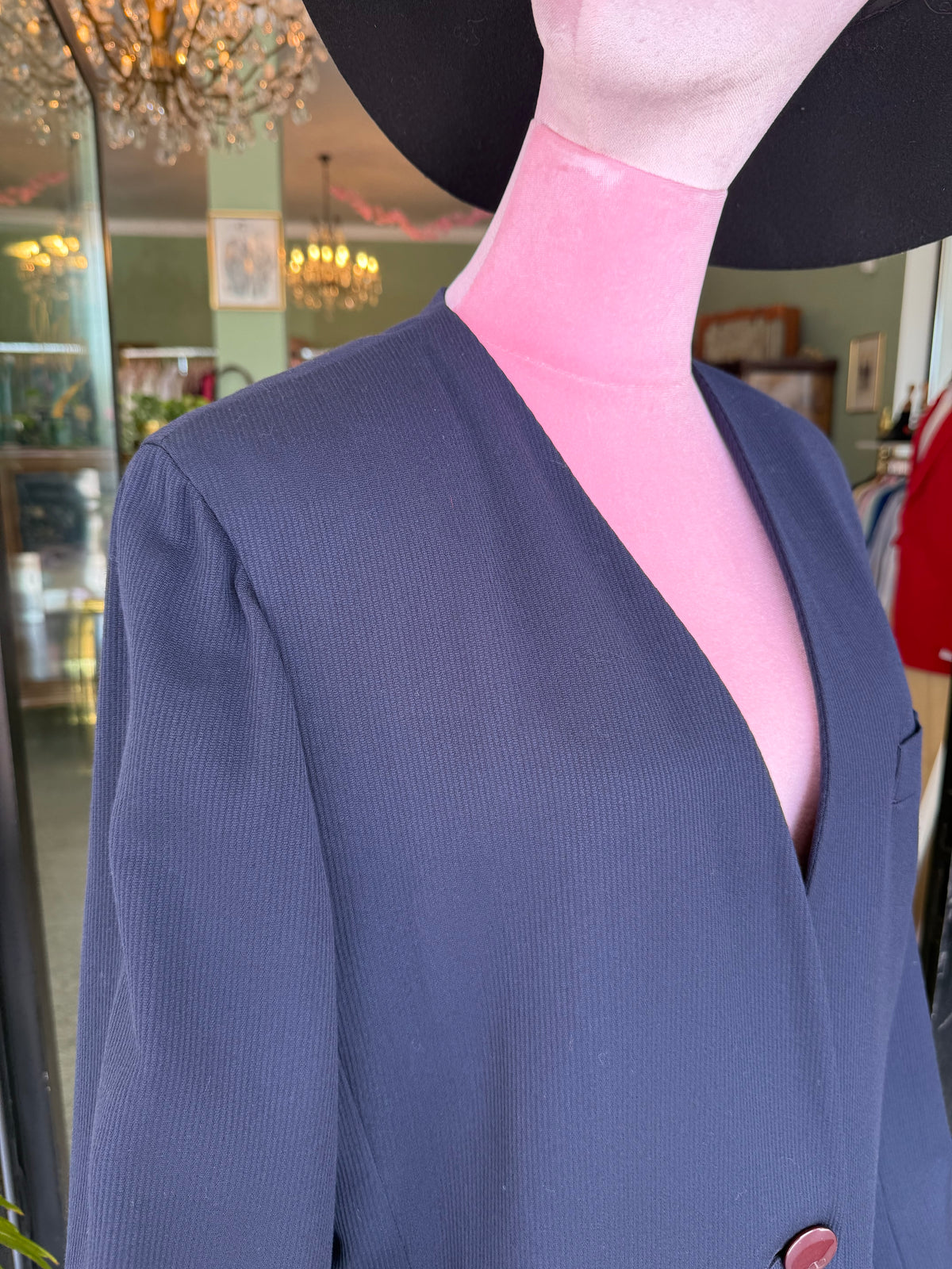 Soprabito anni ‘80 blu navy - TG. 46/48