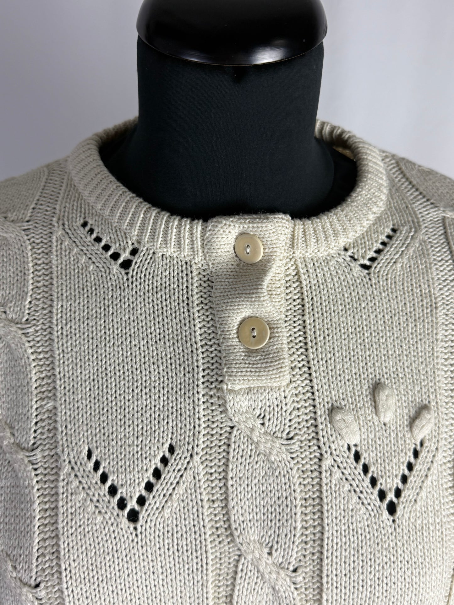 Maglione bianco in filo di cotone - TG. 48/50