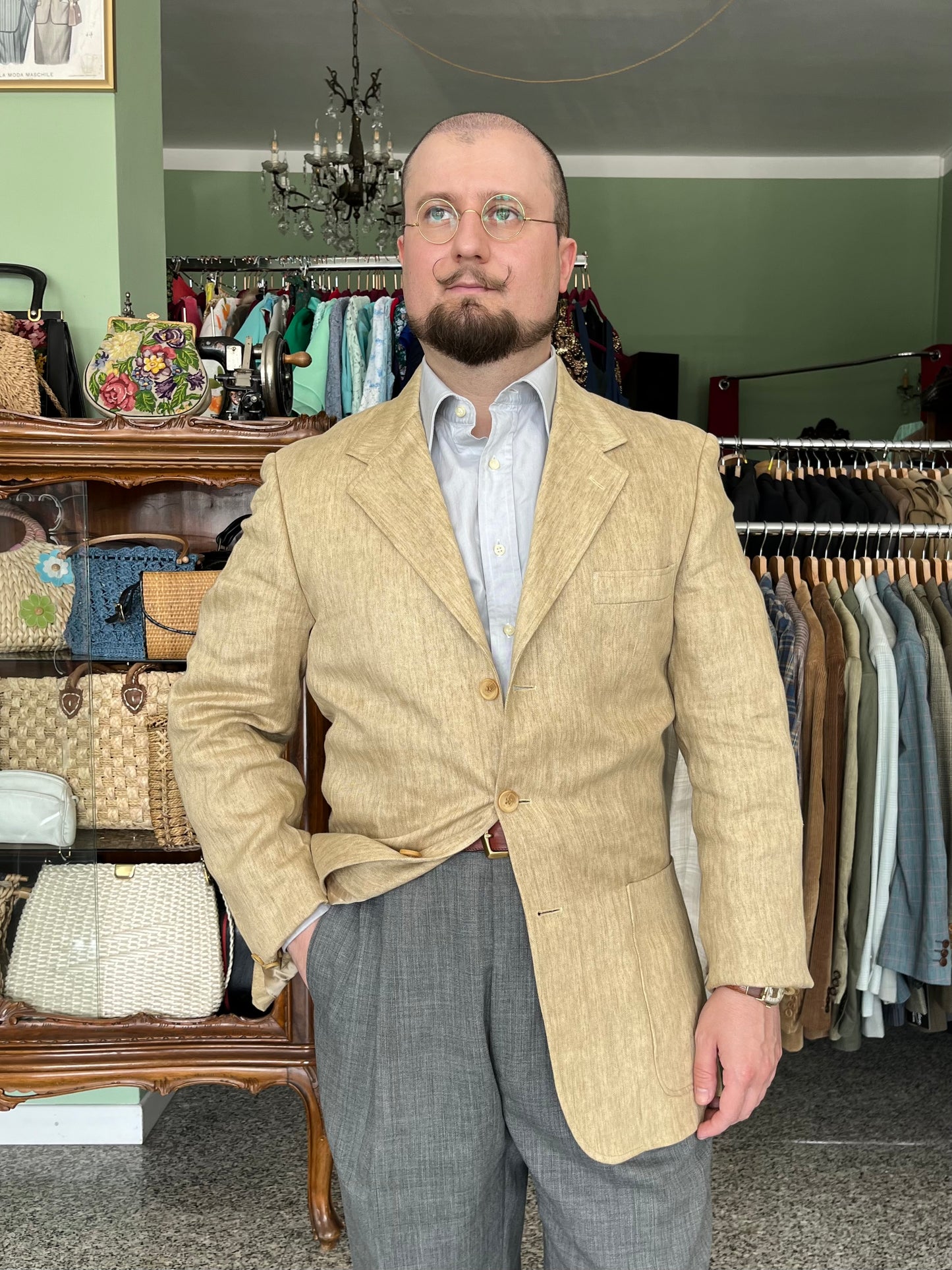 Giacca anni ‘90 in lino tg. 50-52