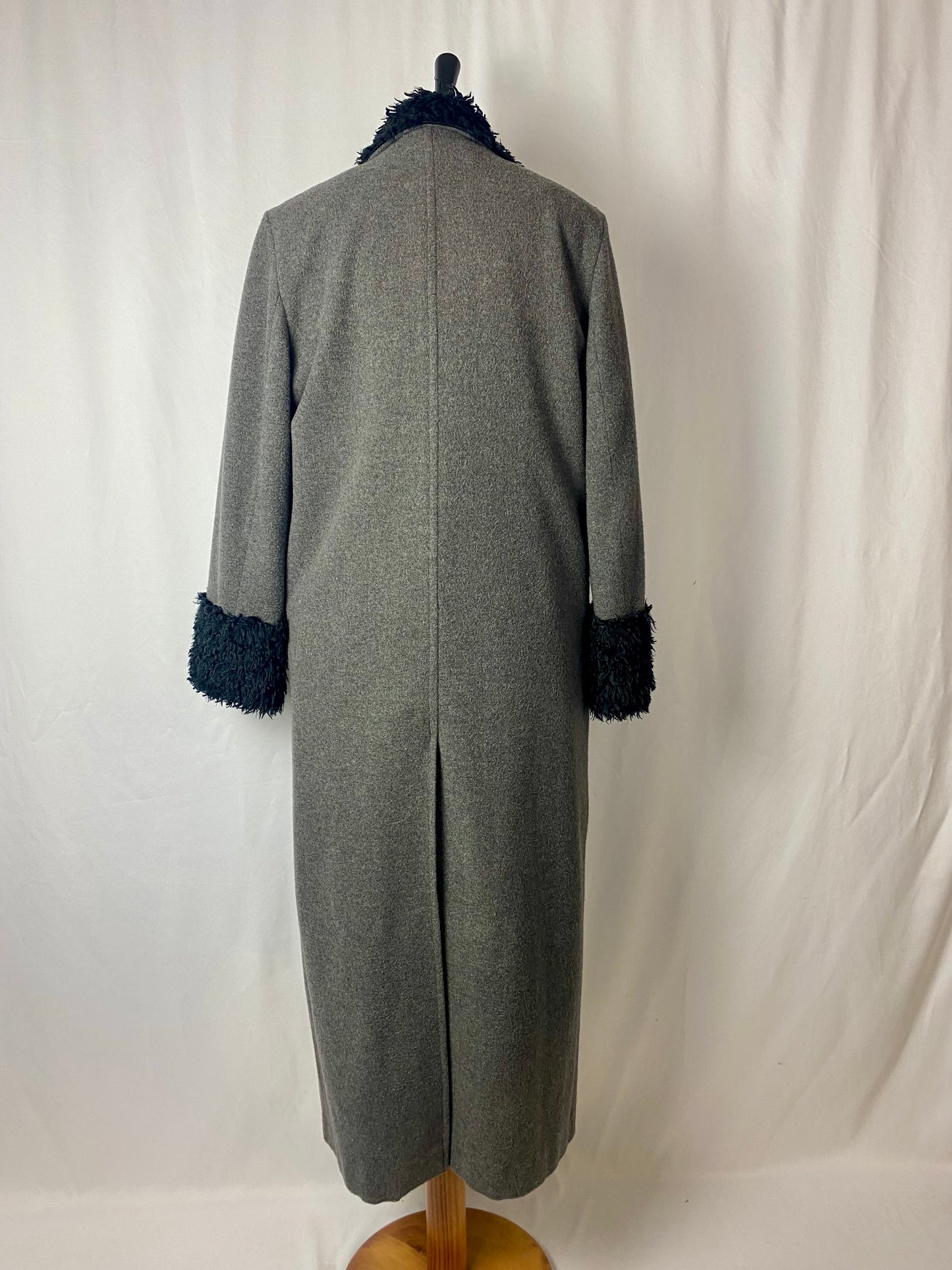 Cappotto lungo grigio in lana - TG. 42/44