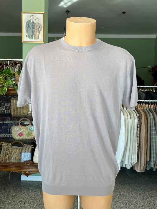 T-shirt a maniche corte cotone/lino tg. 54