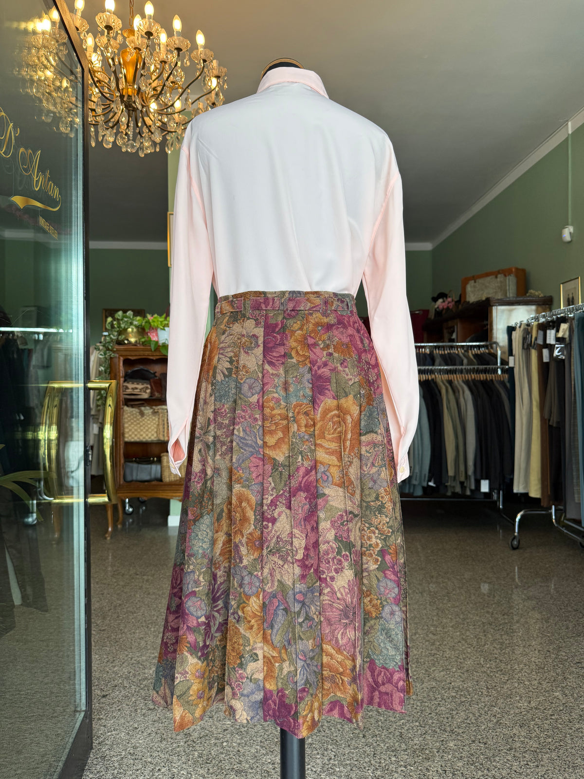 Gonna sartoriale stampa floreale - TG. 46-50