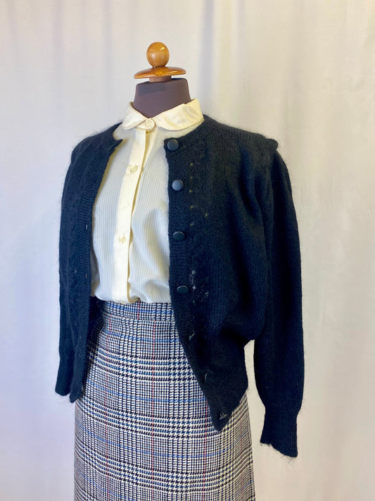 Cardigan nero mohair