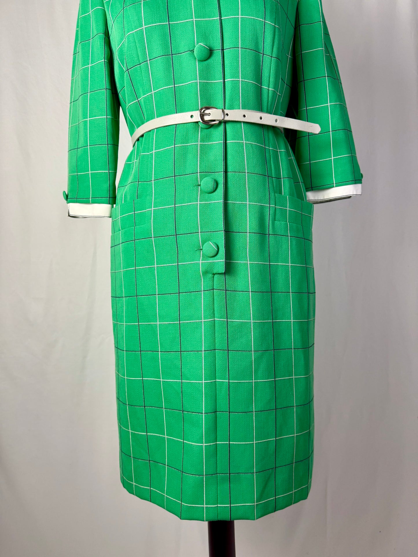 Abito in fresco lana con fantasia a quadri - TG. 42 circa