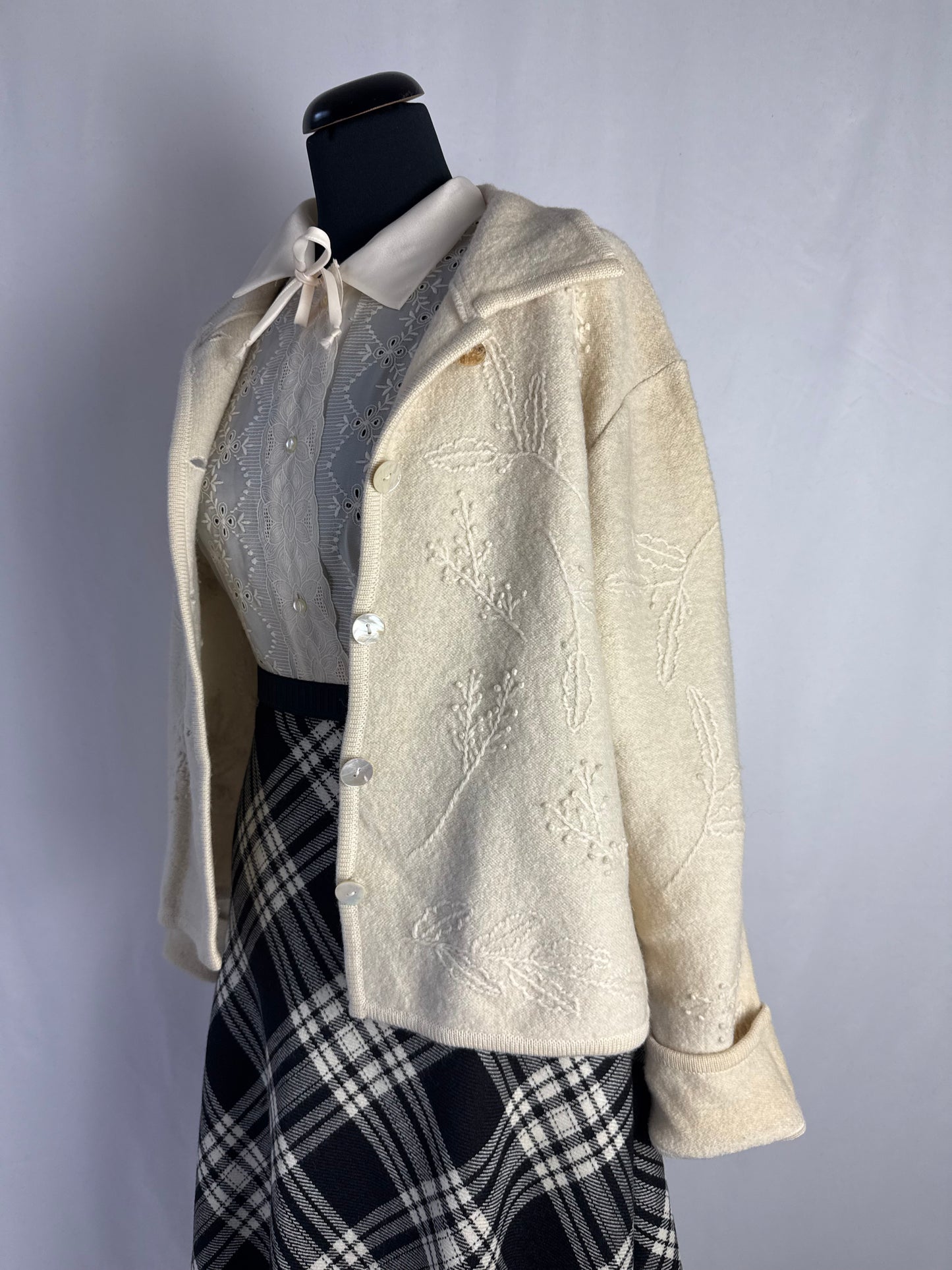 Giacca in pura lana panna - TG. 42/44