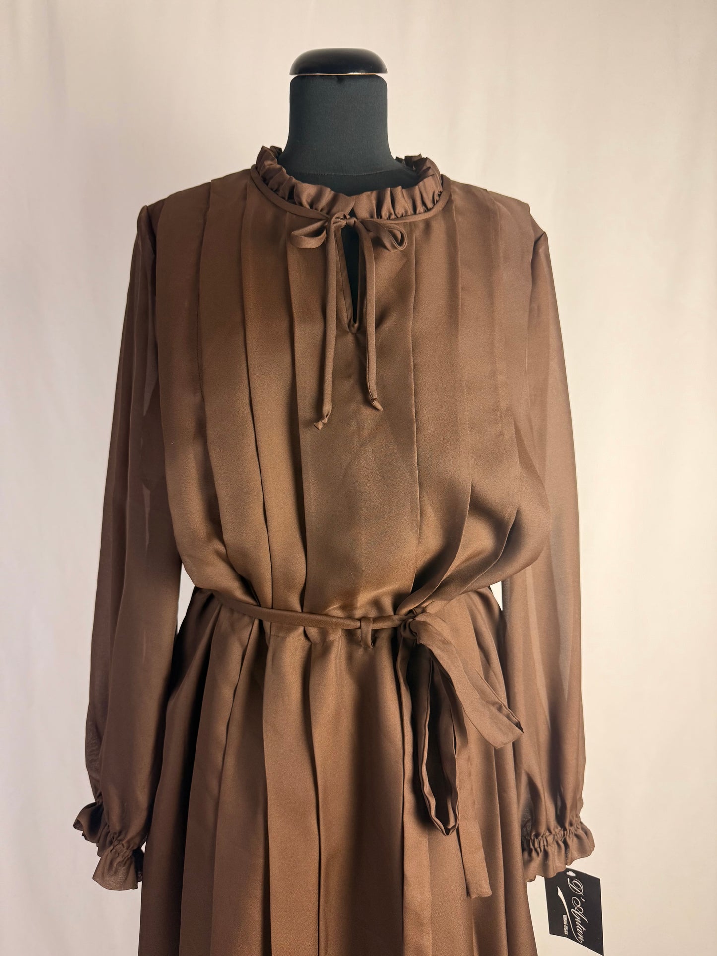 Abito anni ‘60 color cioccolato - TG. 54 circa