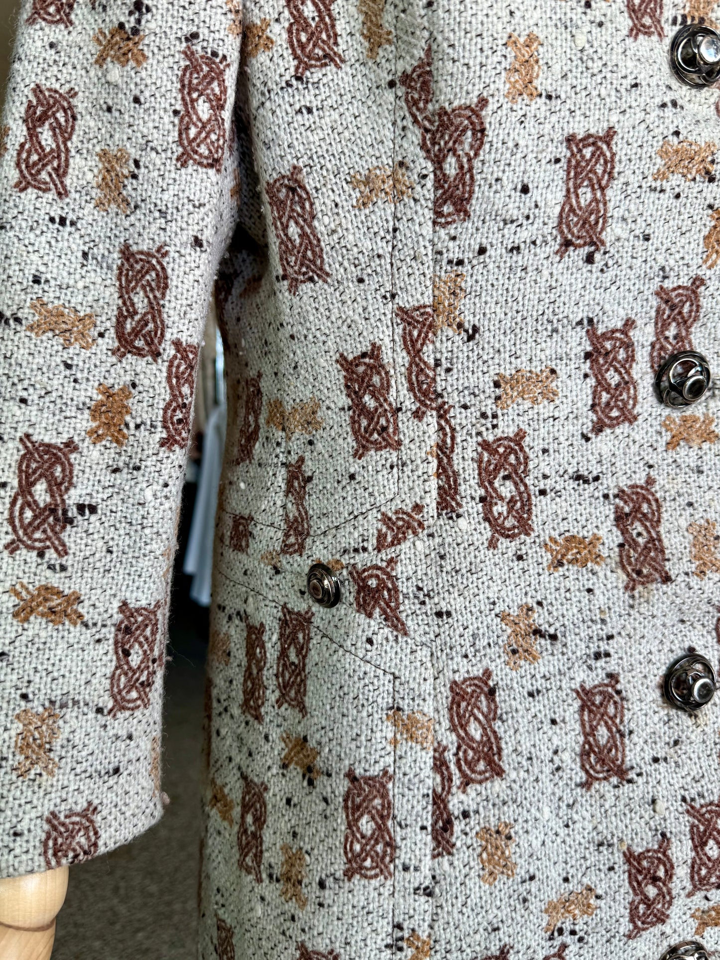 Cappotto anni ‘60 con fantasia geometrica - TG. 40/42