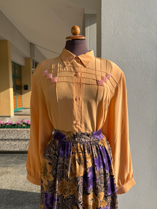 Camicia in seta color pesca - TG. 50/52