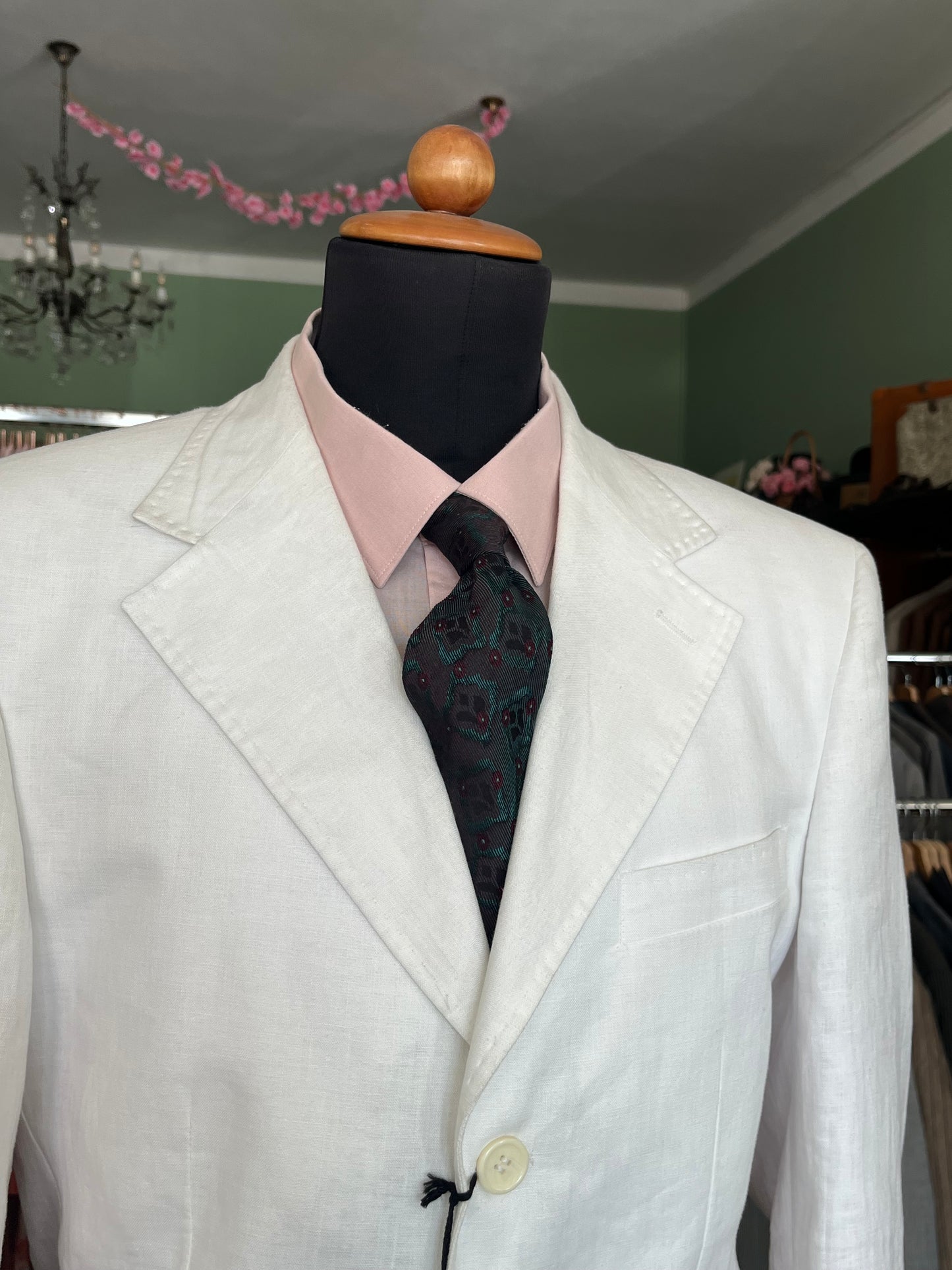 Completo in lino bianco NOS tg. 46