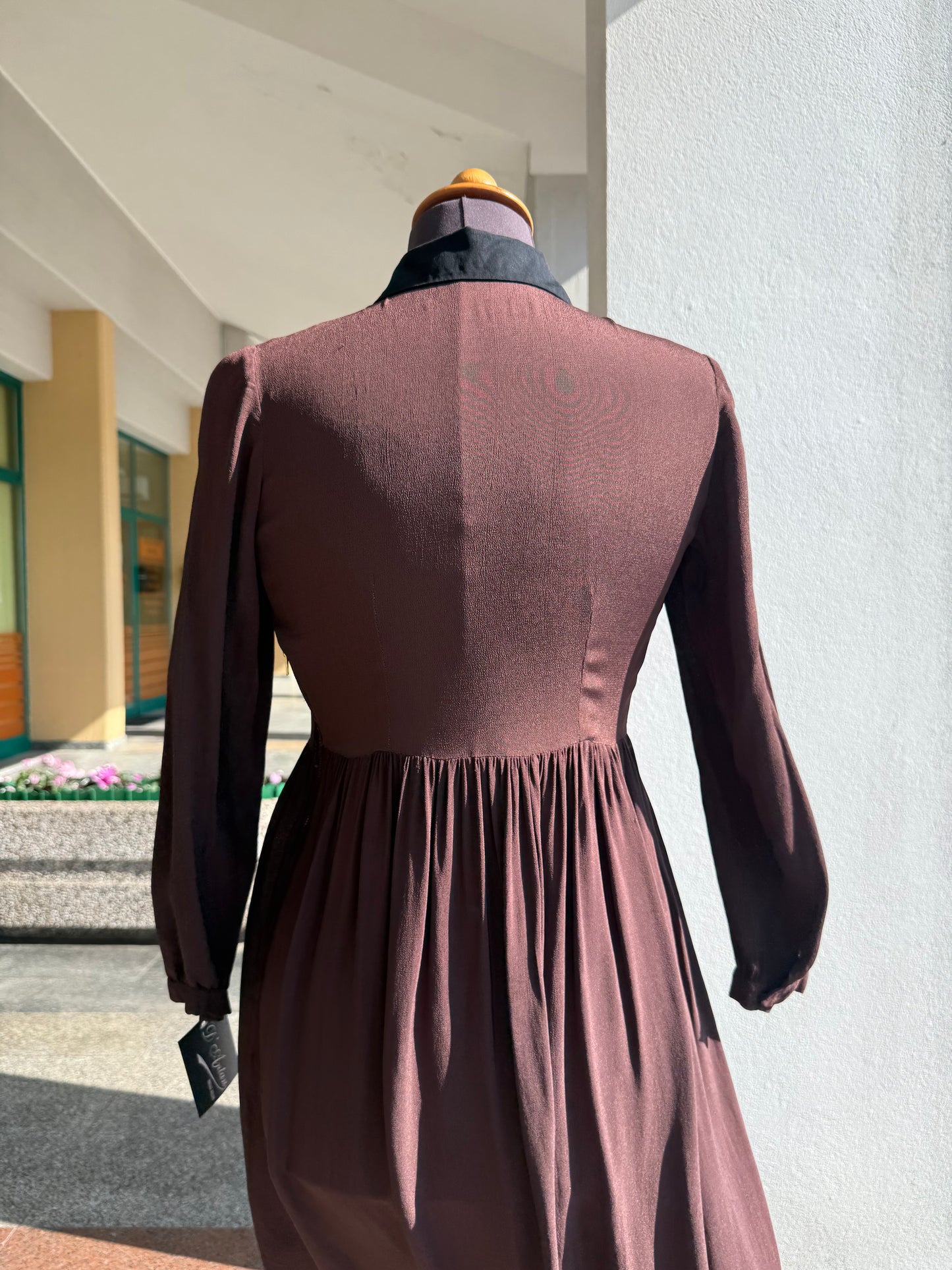 Abito in seta marrone - TG. 38/40
