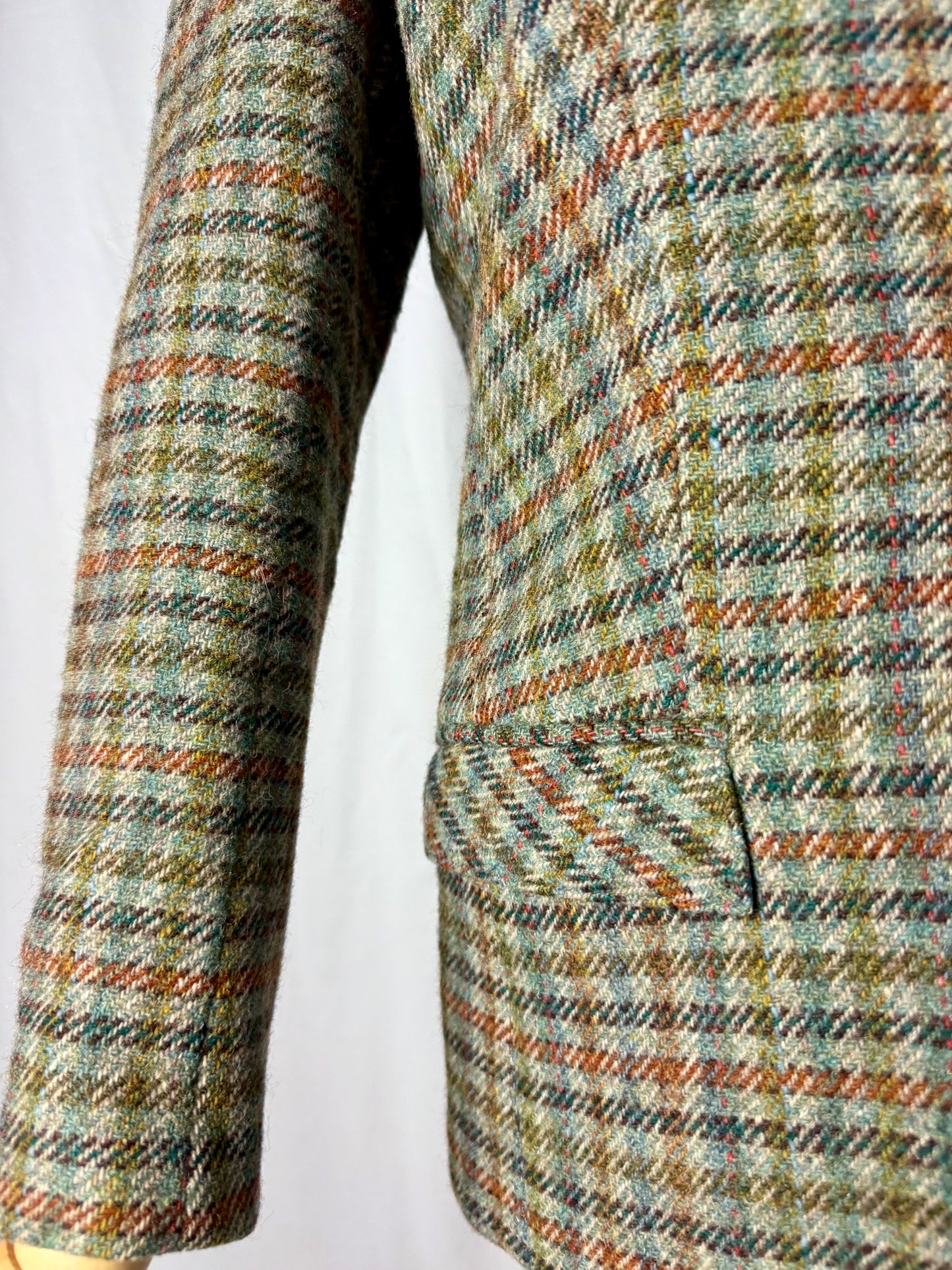 Giacca in pura lana a quadri - TG. 42