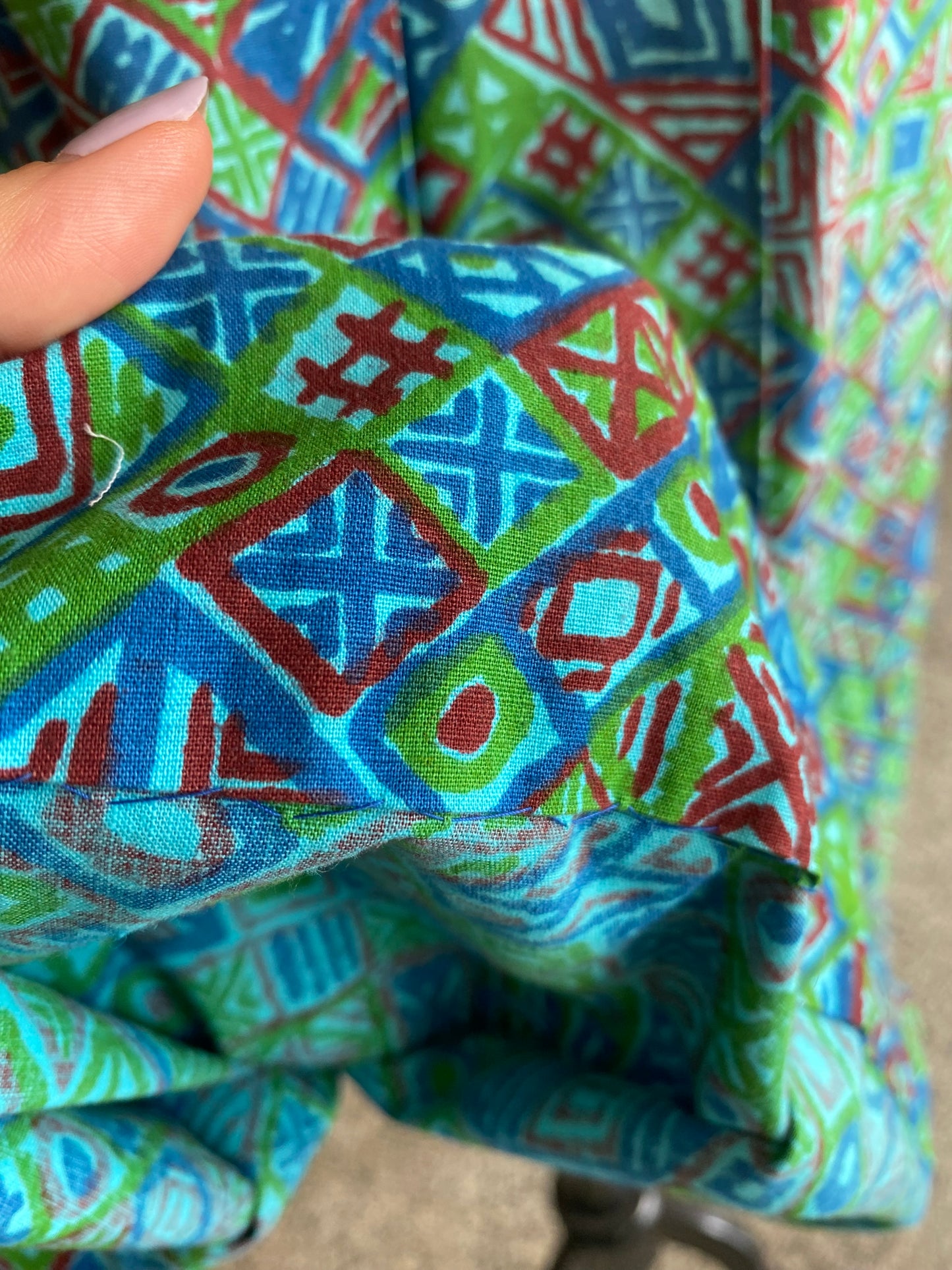 Abito primi anni ‘70 sartoriale in cotone - TG. 42 circa