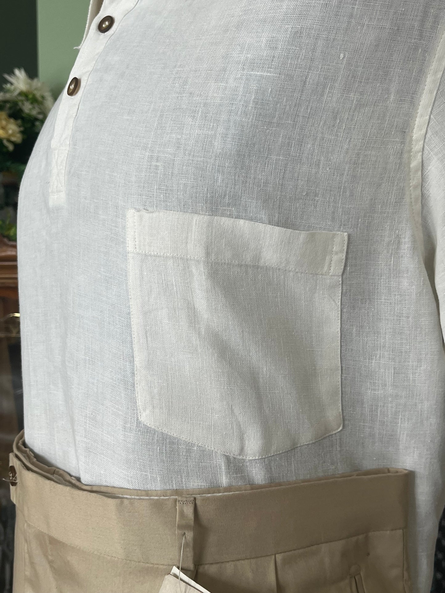 Camicia/polo a maniche corte lino