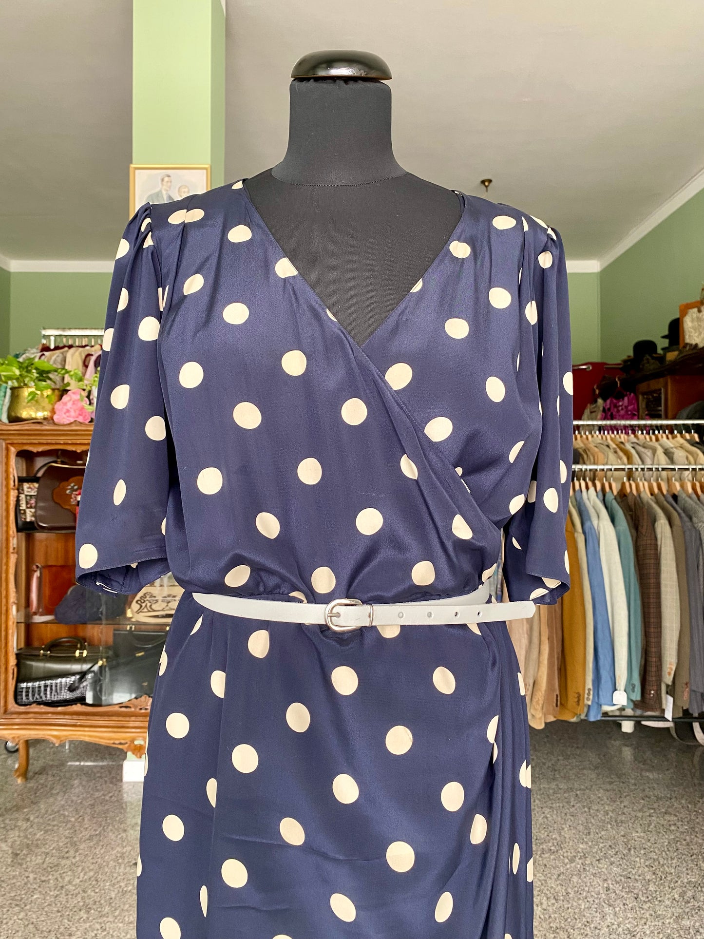 Abito classico a pois in seta - TG. 46