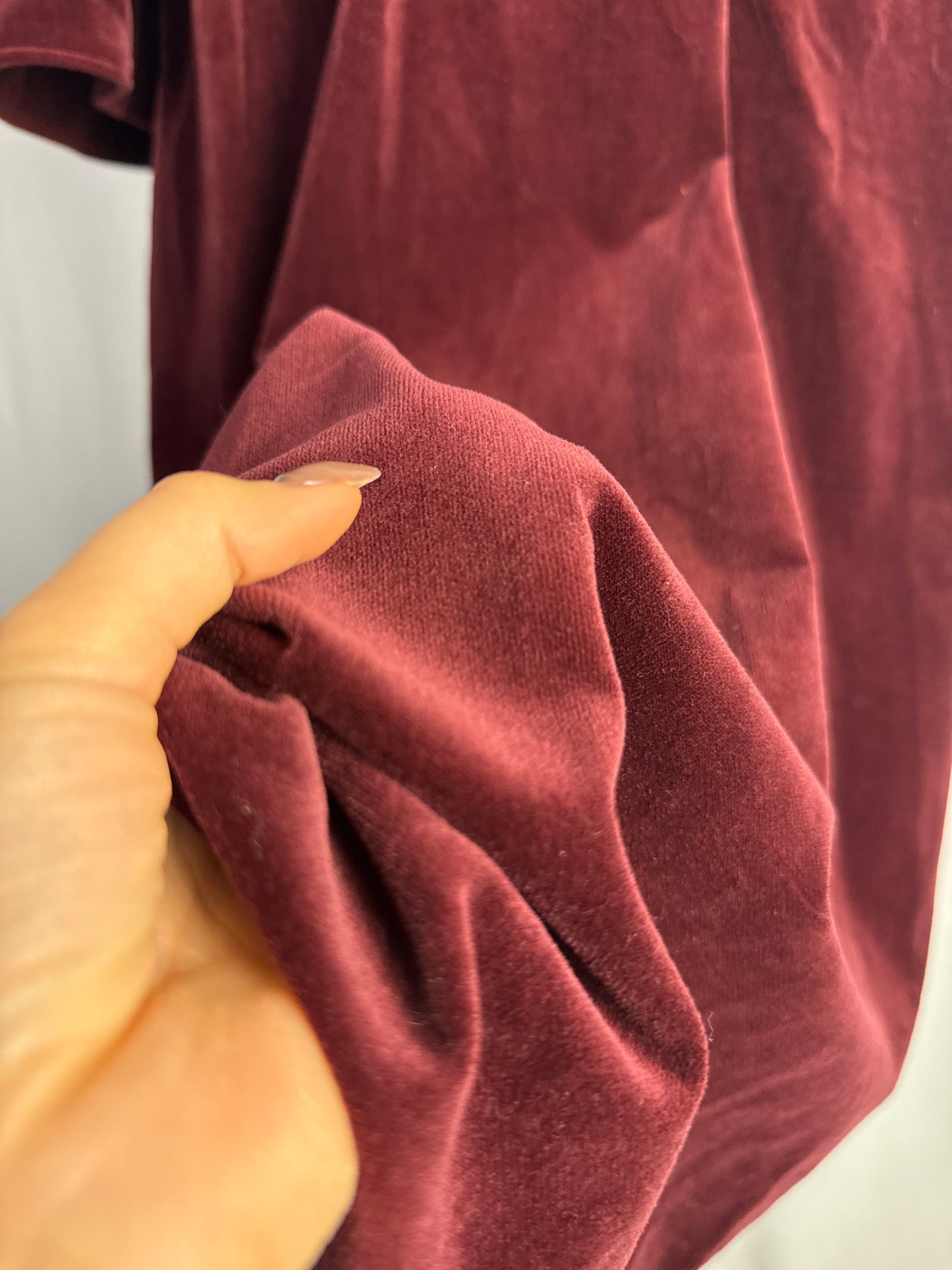 Abito anni ‘70 in velluto borgogna - TG. 40