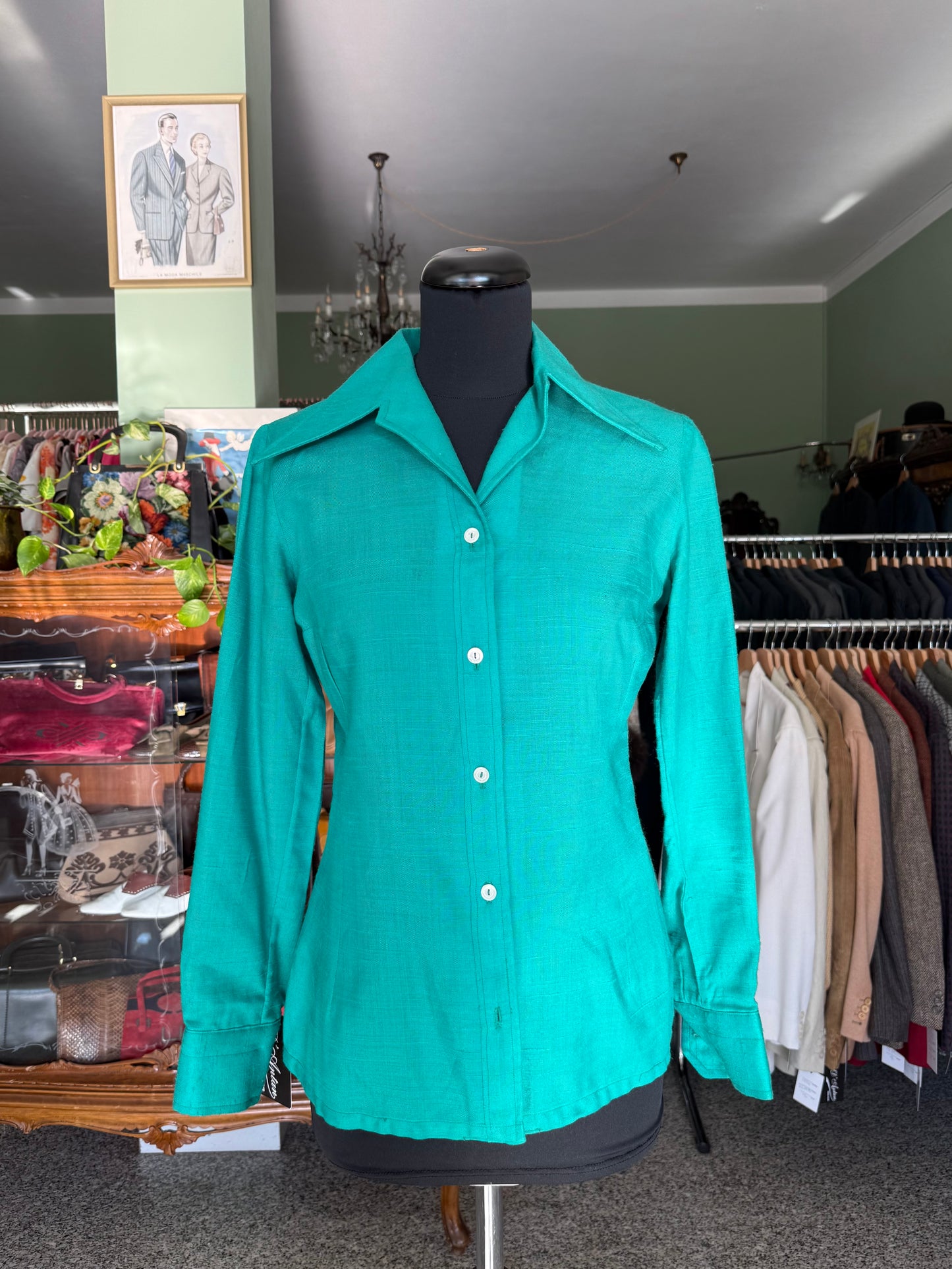 Camicia verde anni ‘70 - TG. 40
