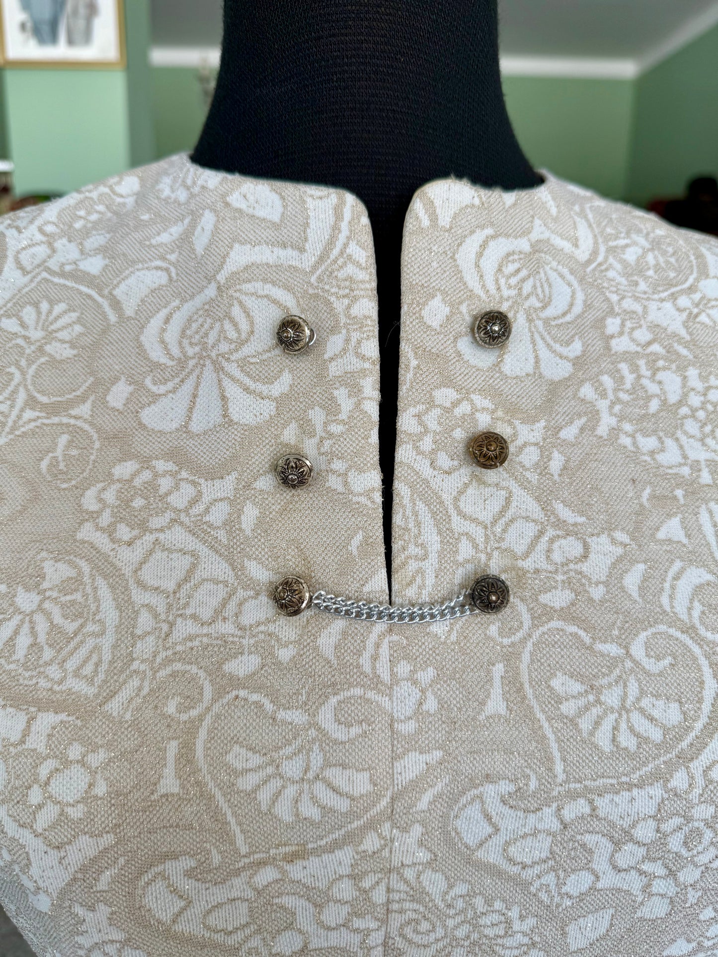 Abito anni ’60 oro broccato - TG. 42/44
