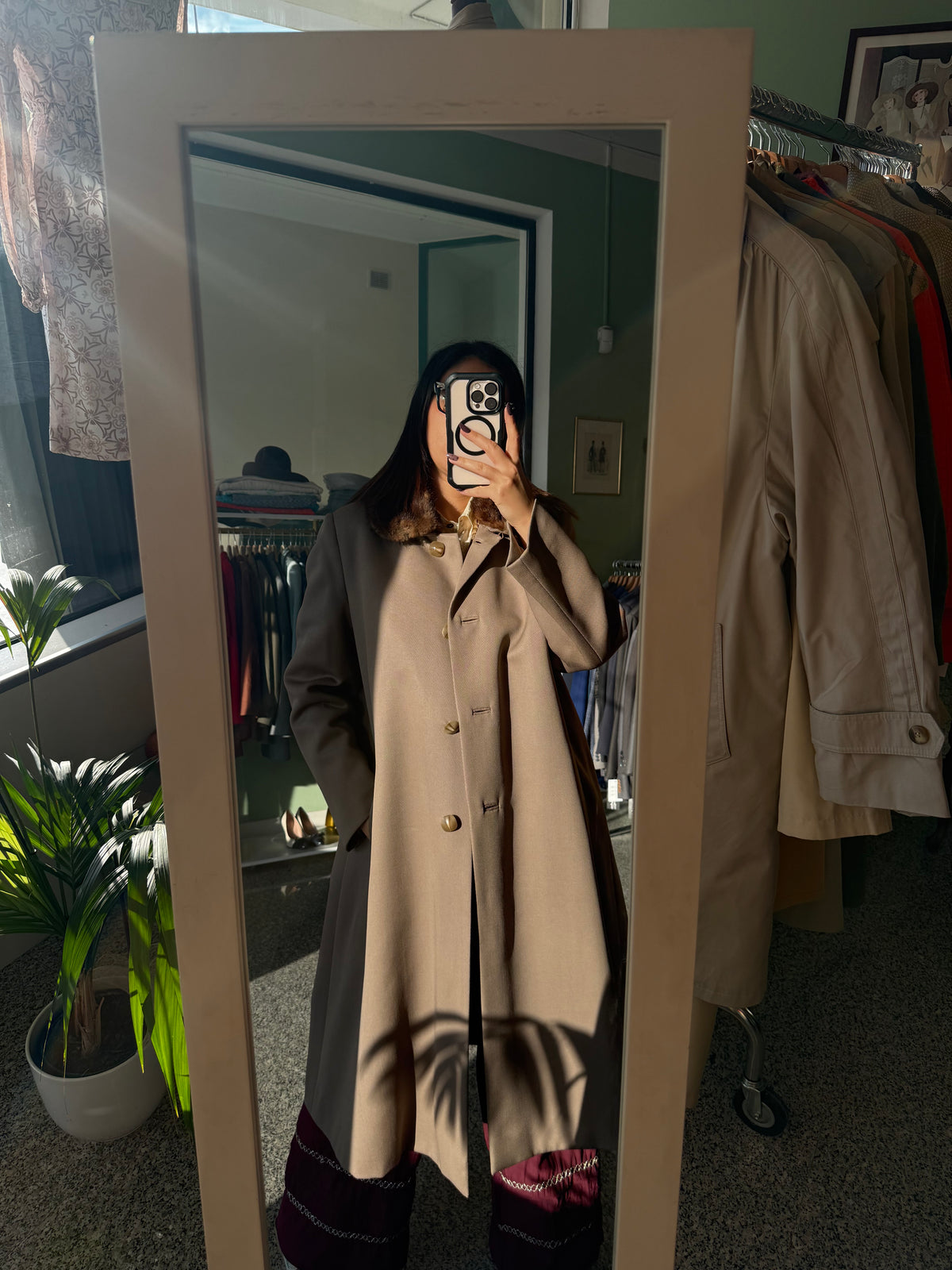 Cappotto sartoriale anni ‘60 tortora - TG. 44/46