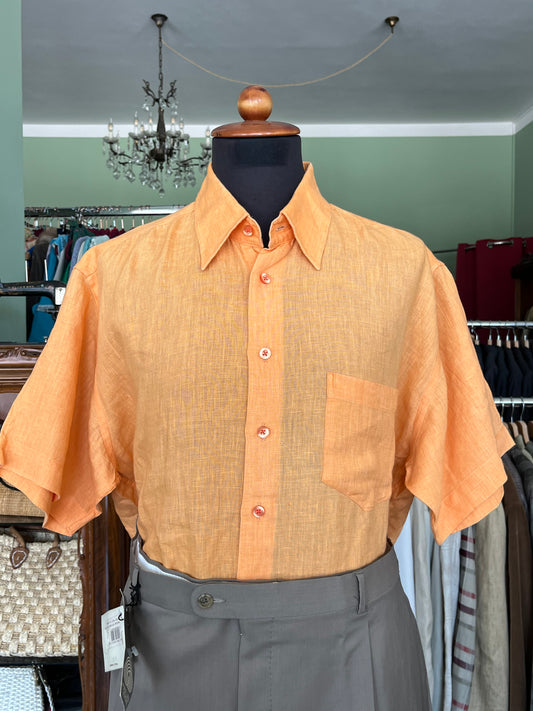 Camicia a maniche corte lino L-XL