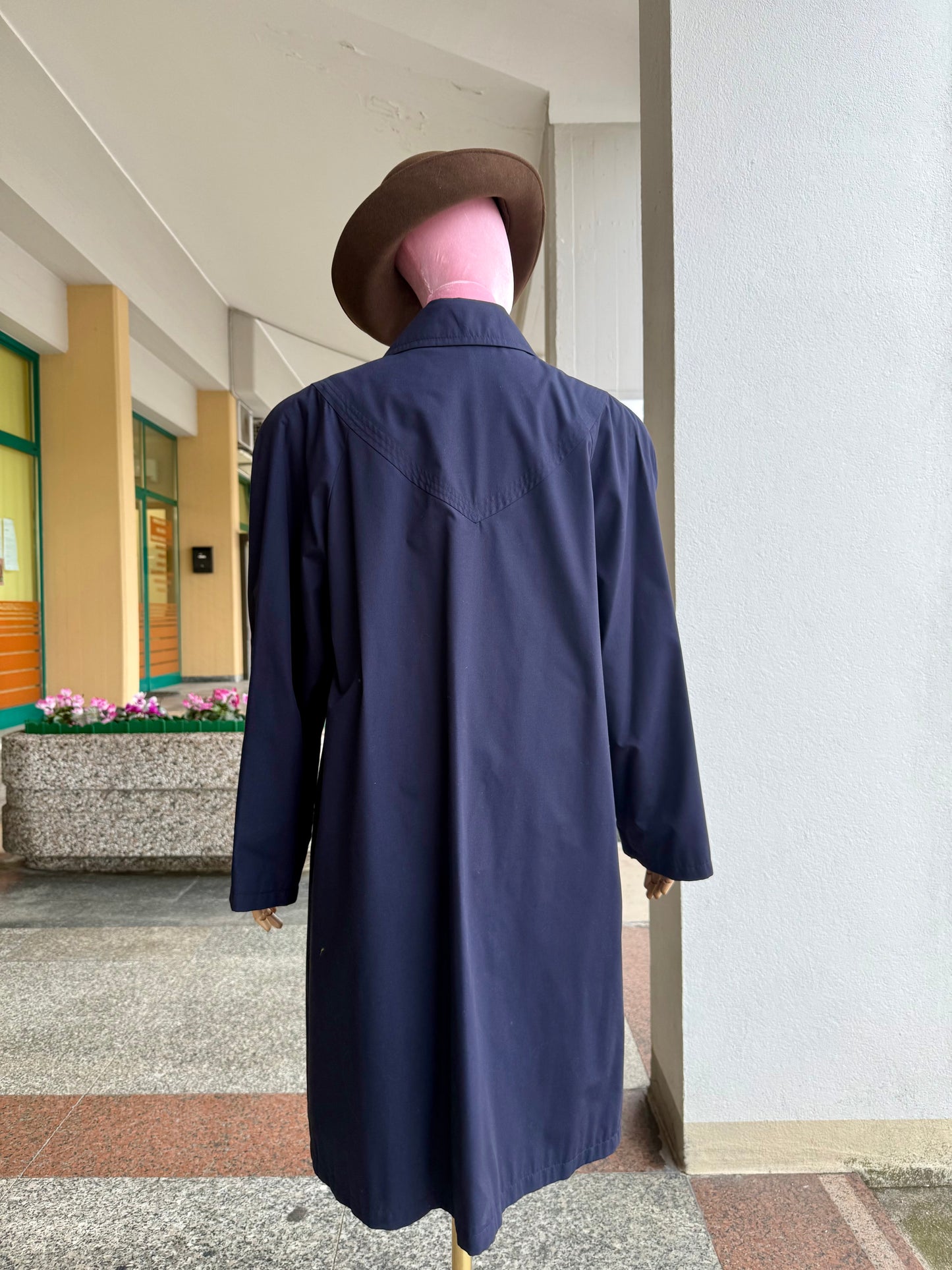 Trench anni ‘80 blu navy - TG. 50/52
