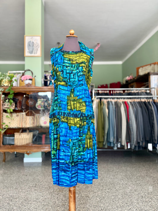 Abito anni ‘60 sartoriale in crepe - TG. 42 circa